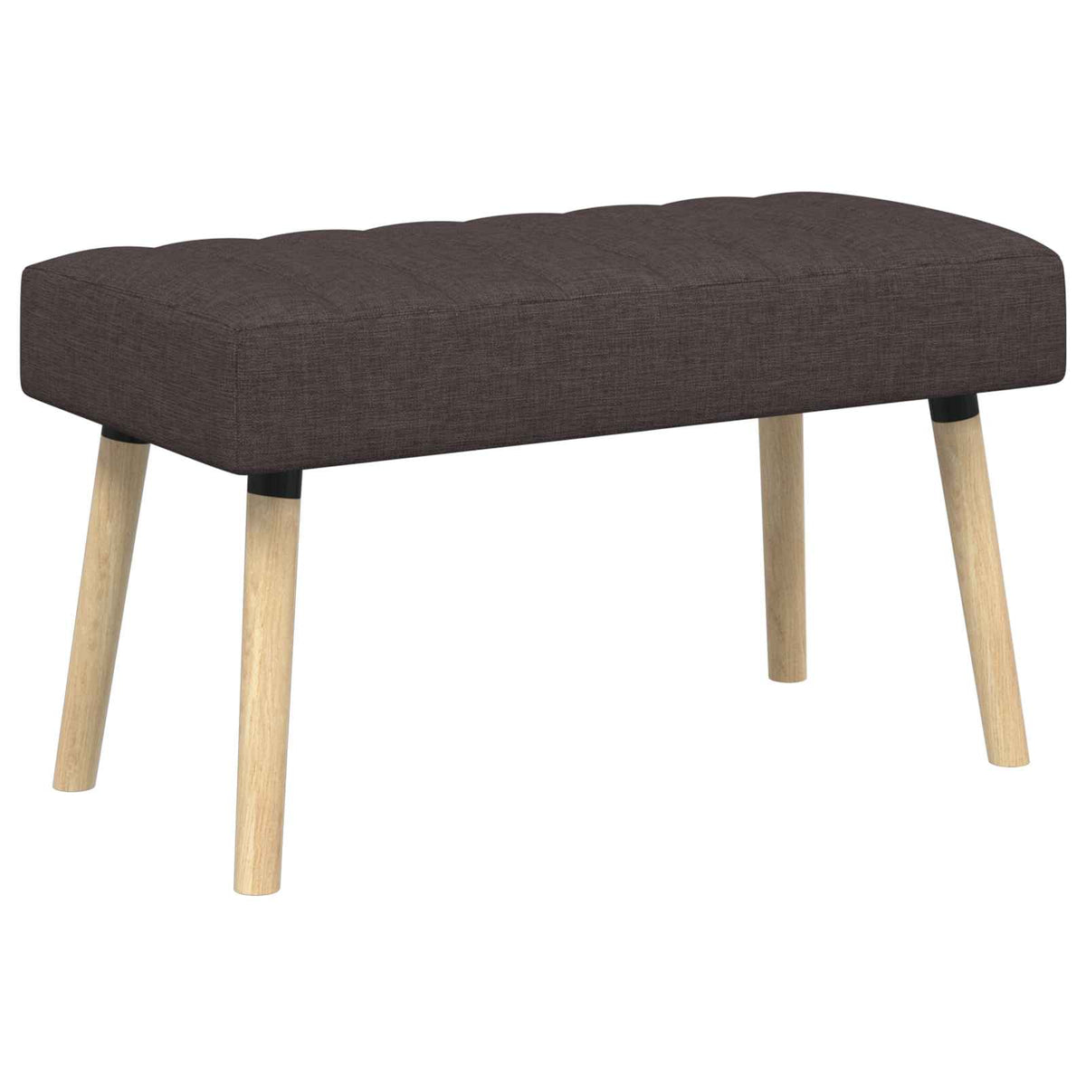 Klupa s utorima Tamno smeđa 80 x 40 x 46 cm Tkanina