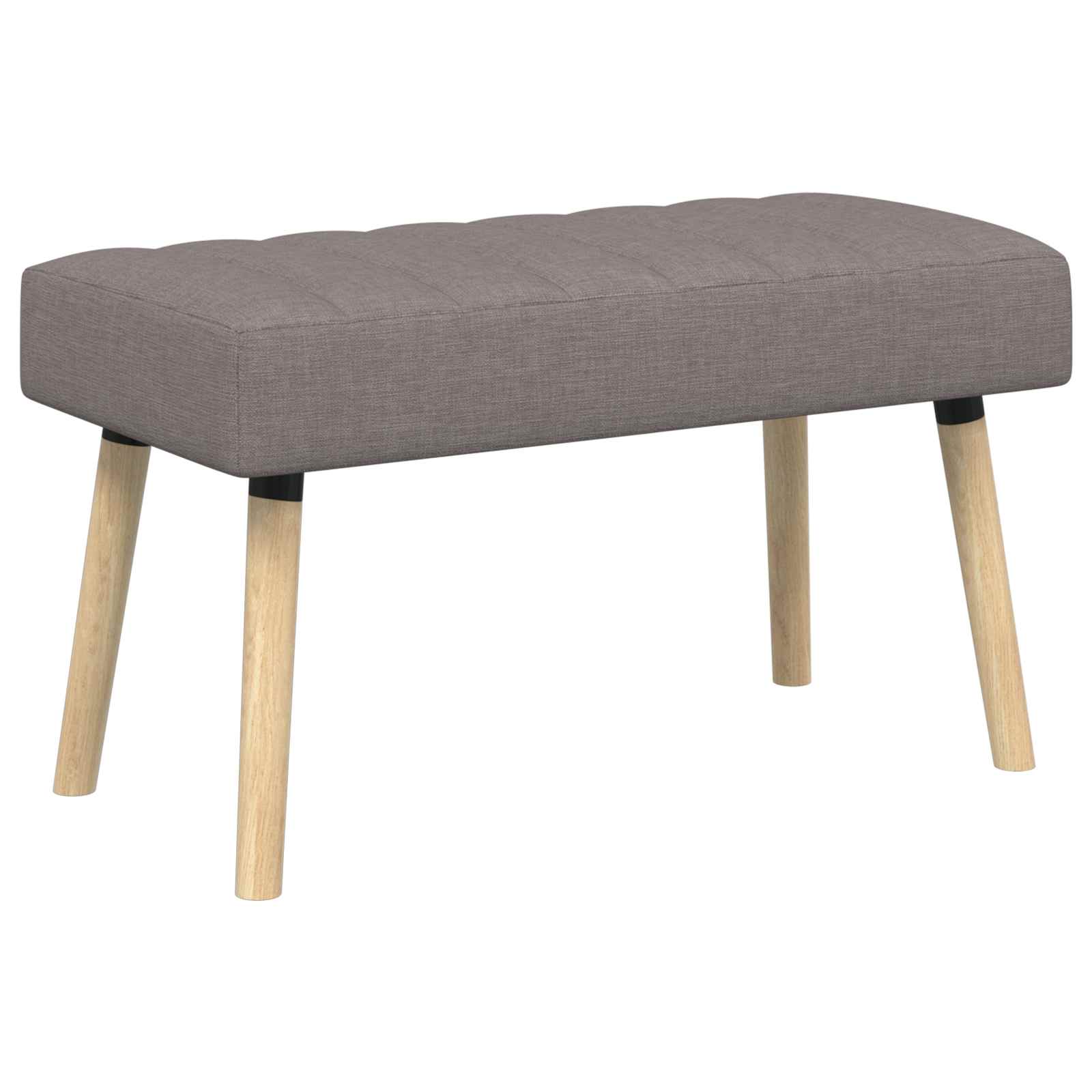 Klupa s utorima Sivosmeđa 80 x 40 x 46 cm Tkanina