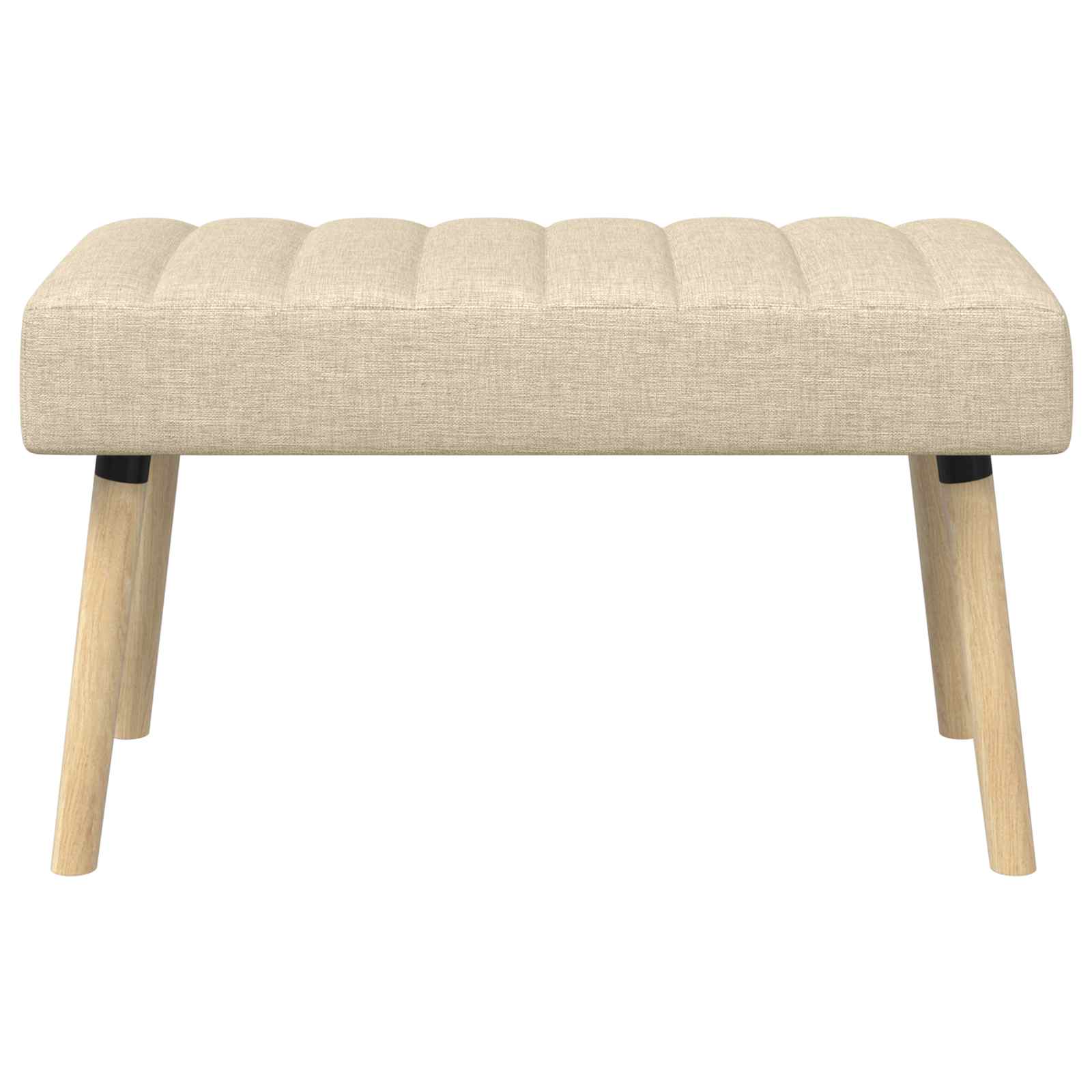 Klupa s utorima Krem 80 x 40 x 46 cm Tkanina