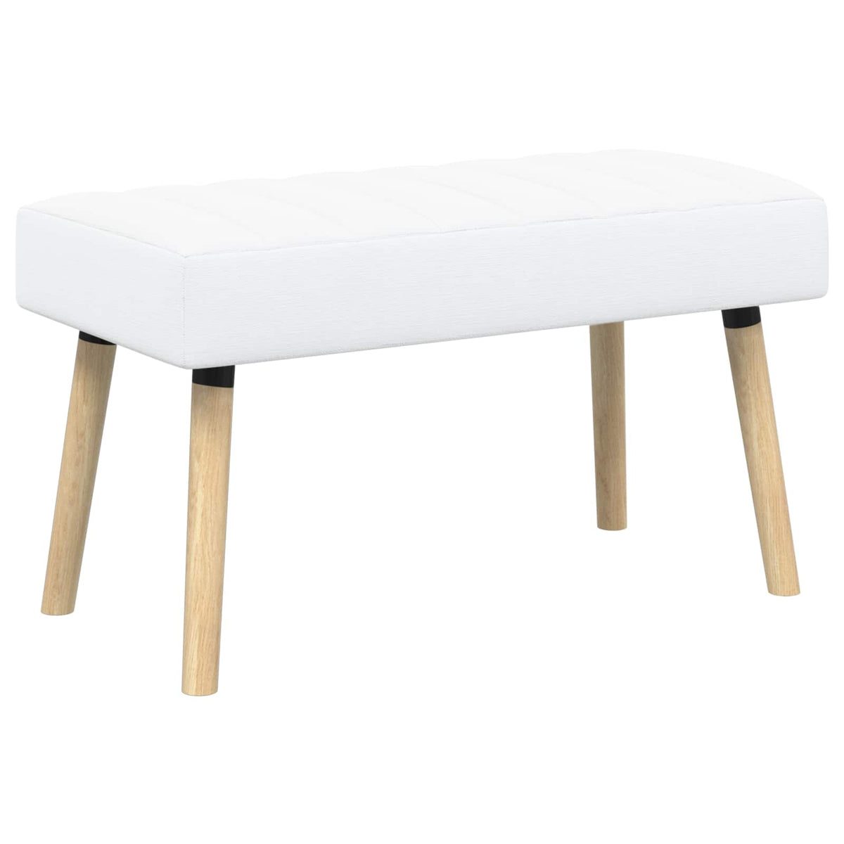 Klupa s utorima Bijela 80 x 40 x 46 cm Tkanina