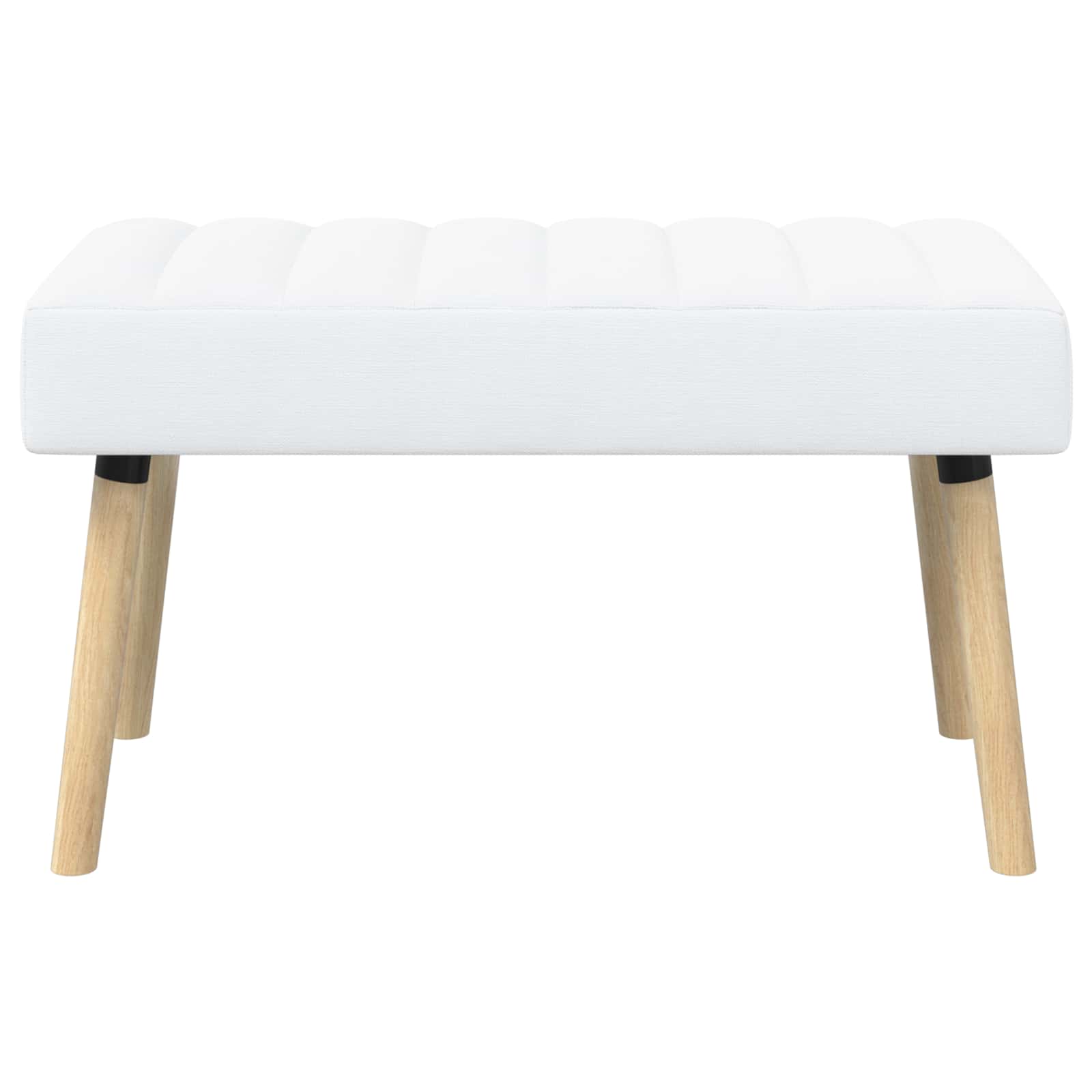 Klupa s utorima Bijela 80 x 40 x 46 cm Tkanina