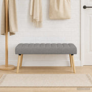 Klupa s utorima Svjetlosiva 110 x 40 x 46 cm Tkanina