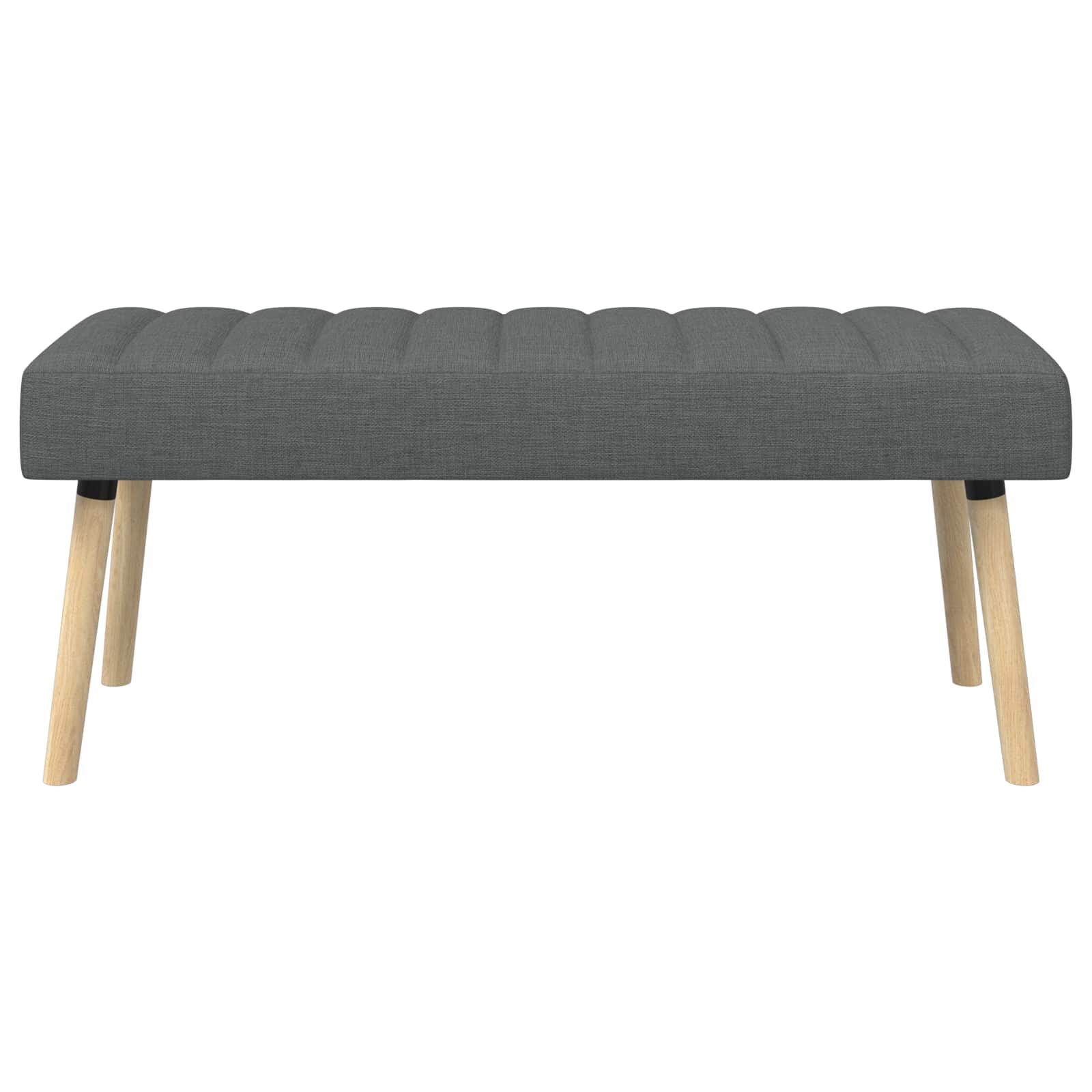 Klupa s utorima Tamnosiva 110 x 40 x 46 cm Tkanina