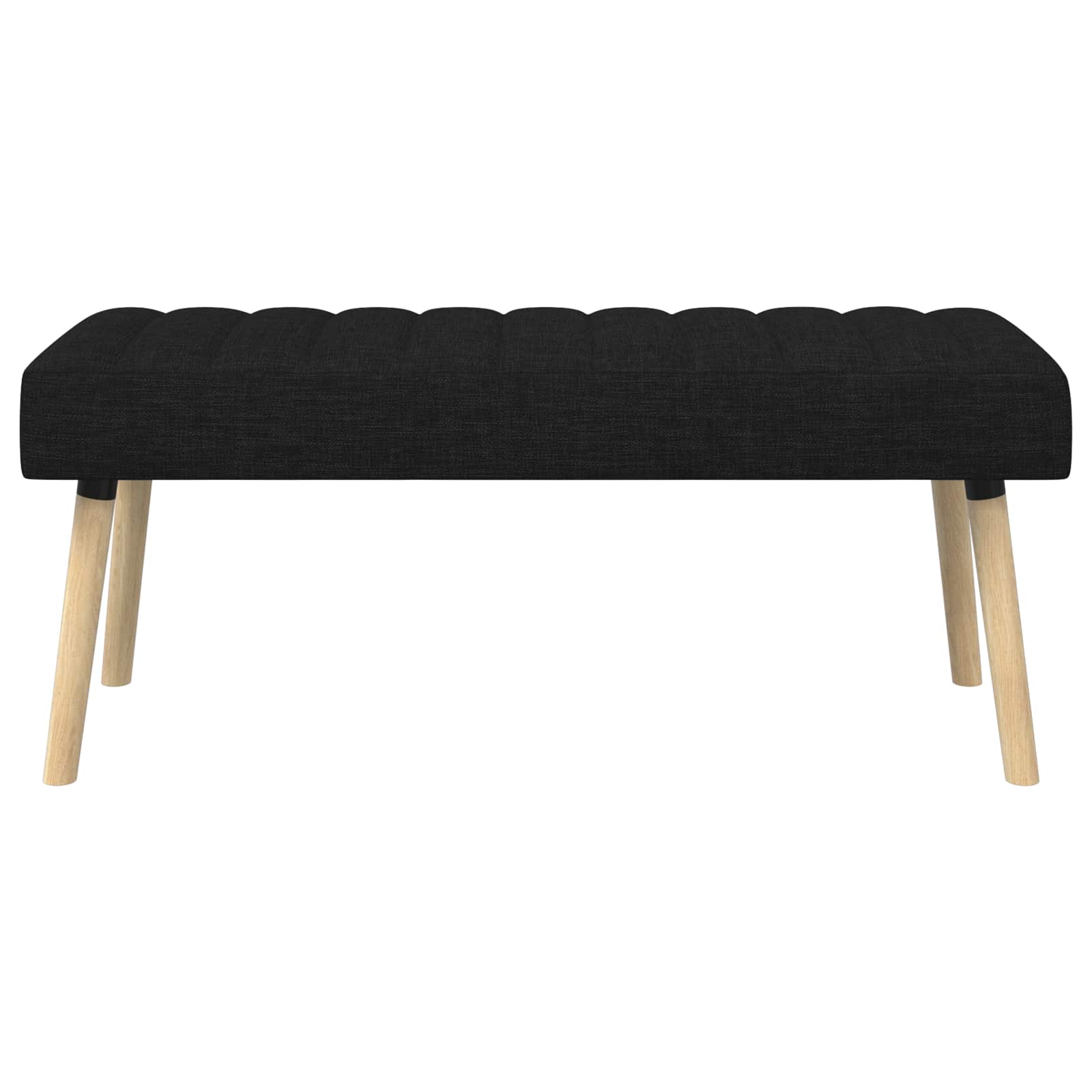 Klupa s utorima Crna 110 x 40 x 46 cm Tkanina