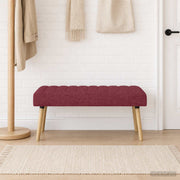 Klupa s utorima Vinska crvena 110 x 40 x 46 cm Tkanina