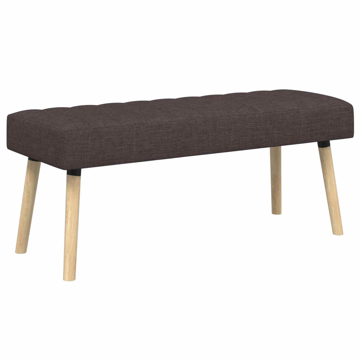 Klupa s utorima Tamno smeđa 110 x 40 x 46 cm Tkanina