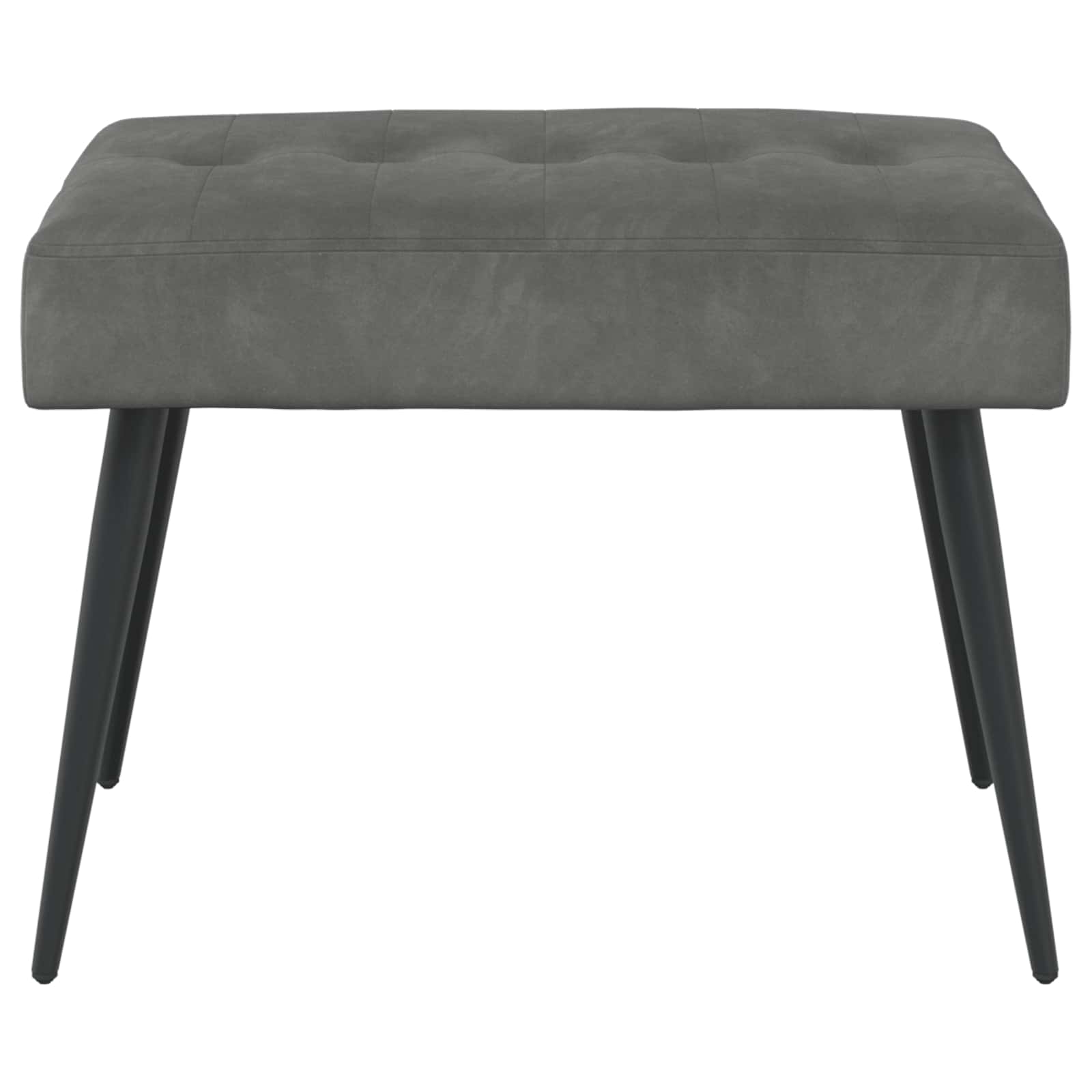 Klupa s gumbastim tkanjem Tamnosiva 60 x 40 x 45 cm Baršun