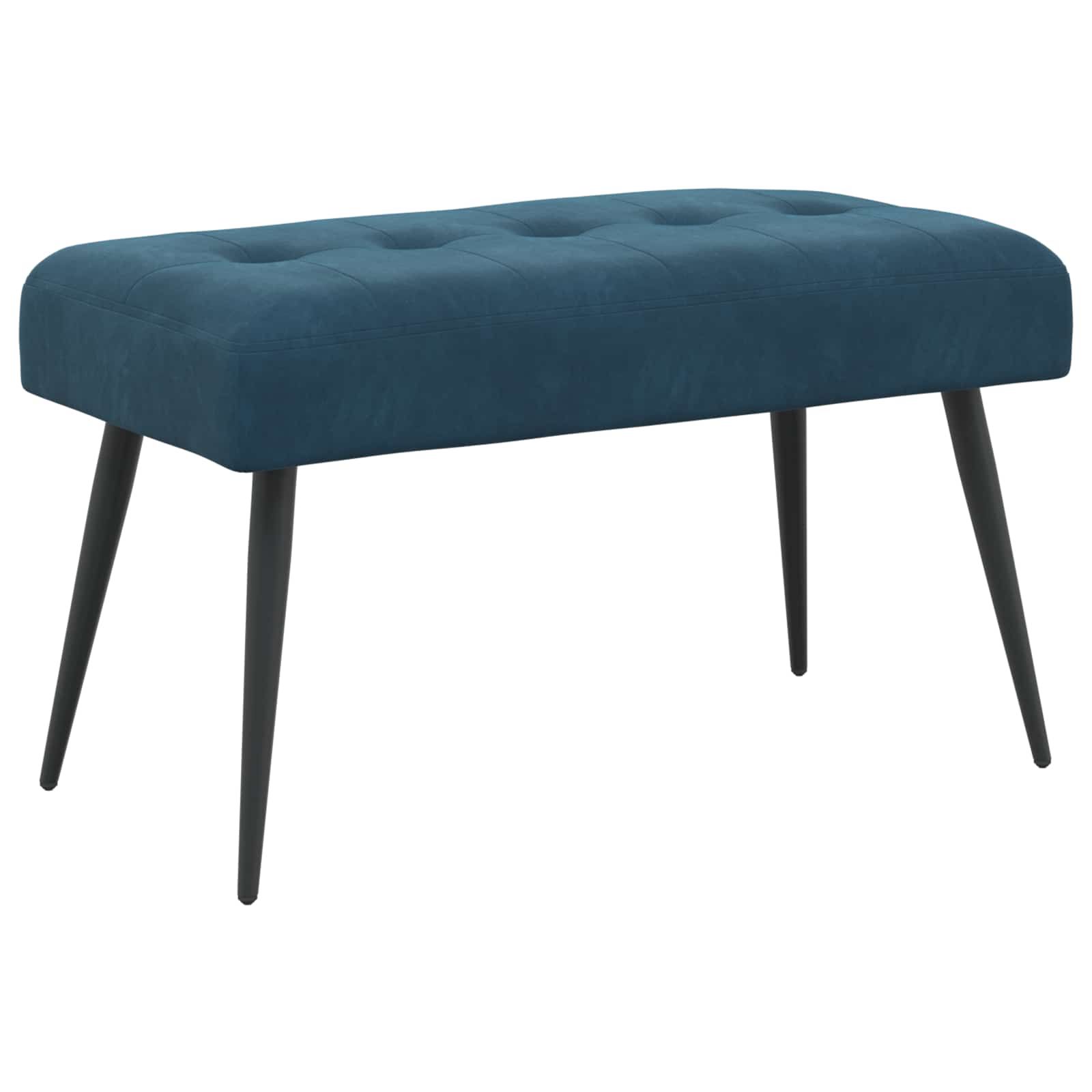 Klupa s gumbastim tkanjem Plava 80 x 40 x 46 cm Baršun