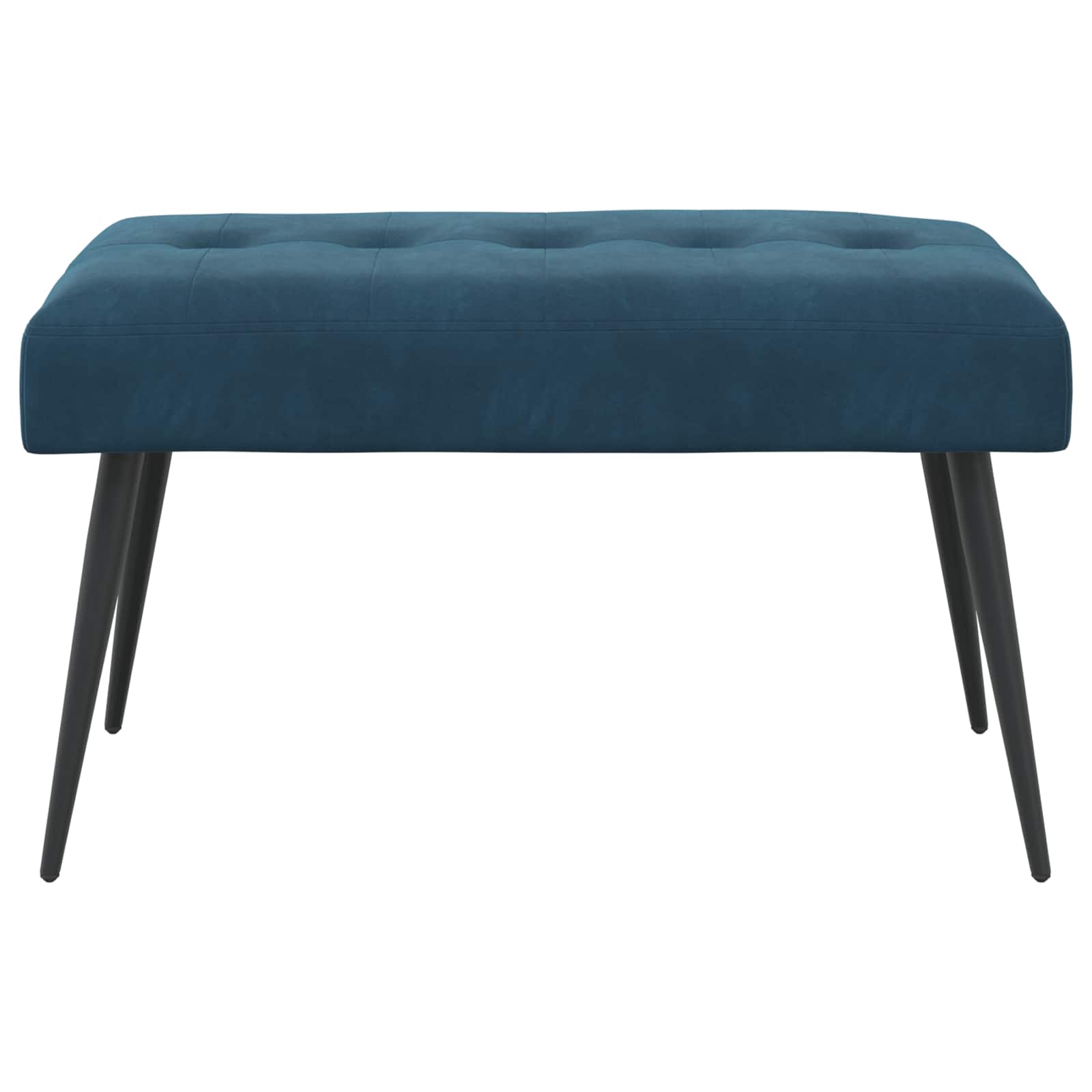 Klupa s gumbastim tkanjem Plava 80 x 40 x 46 cm Baršun