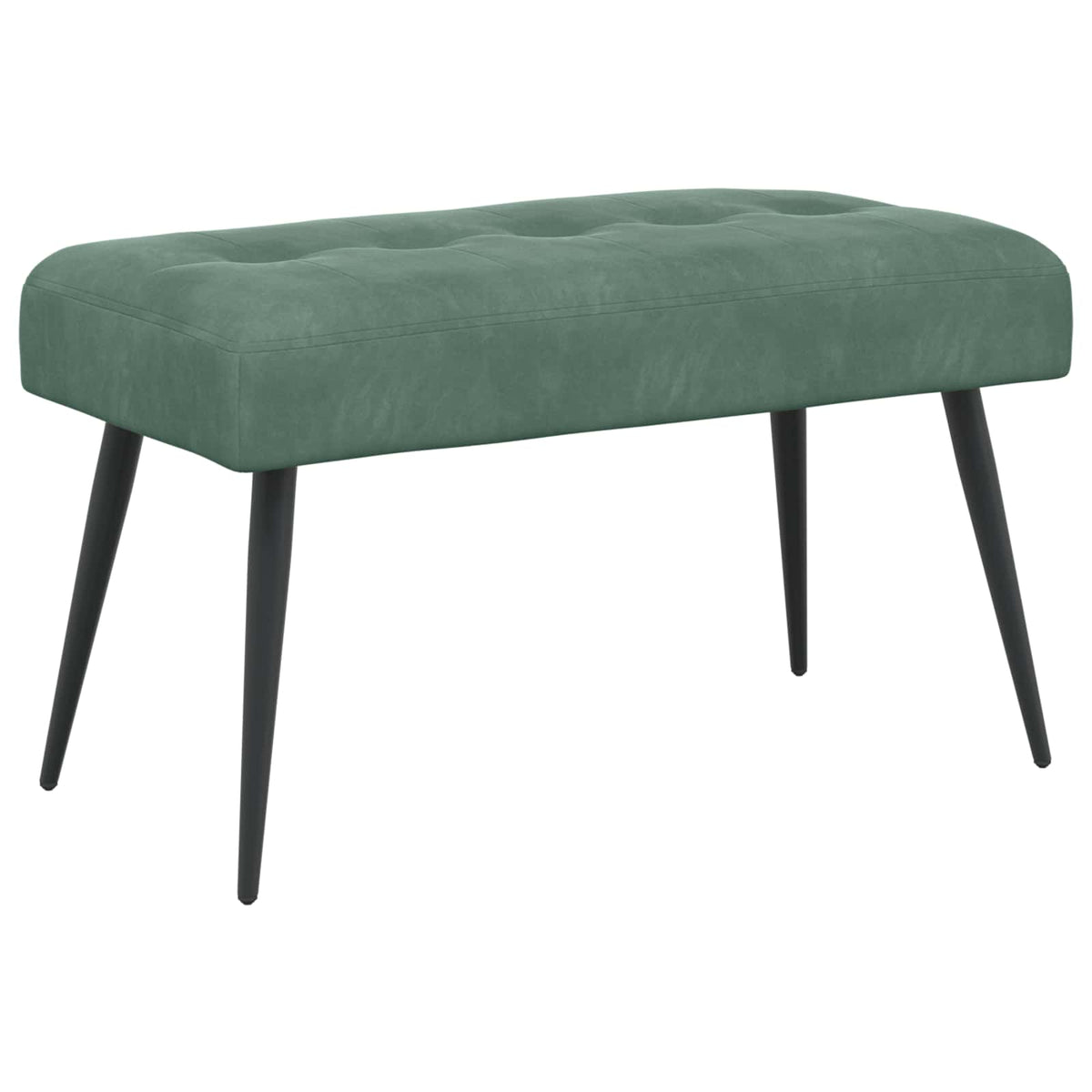 Klupa s gumbastim tkanjem Morska zelena 80 x 40 x 46 cm Baršun