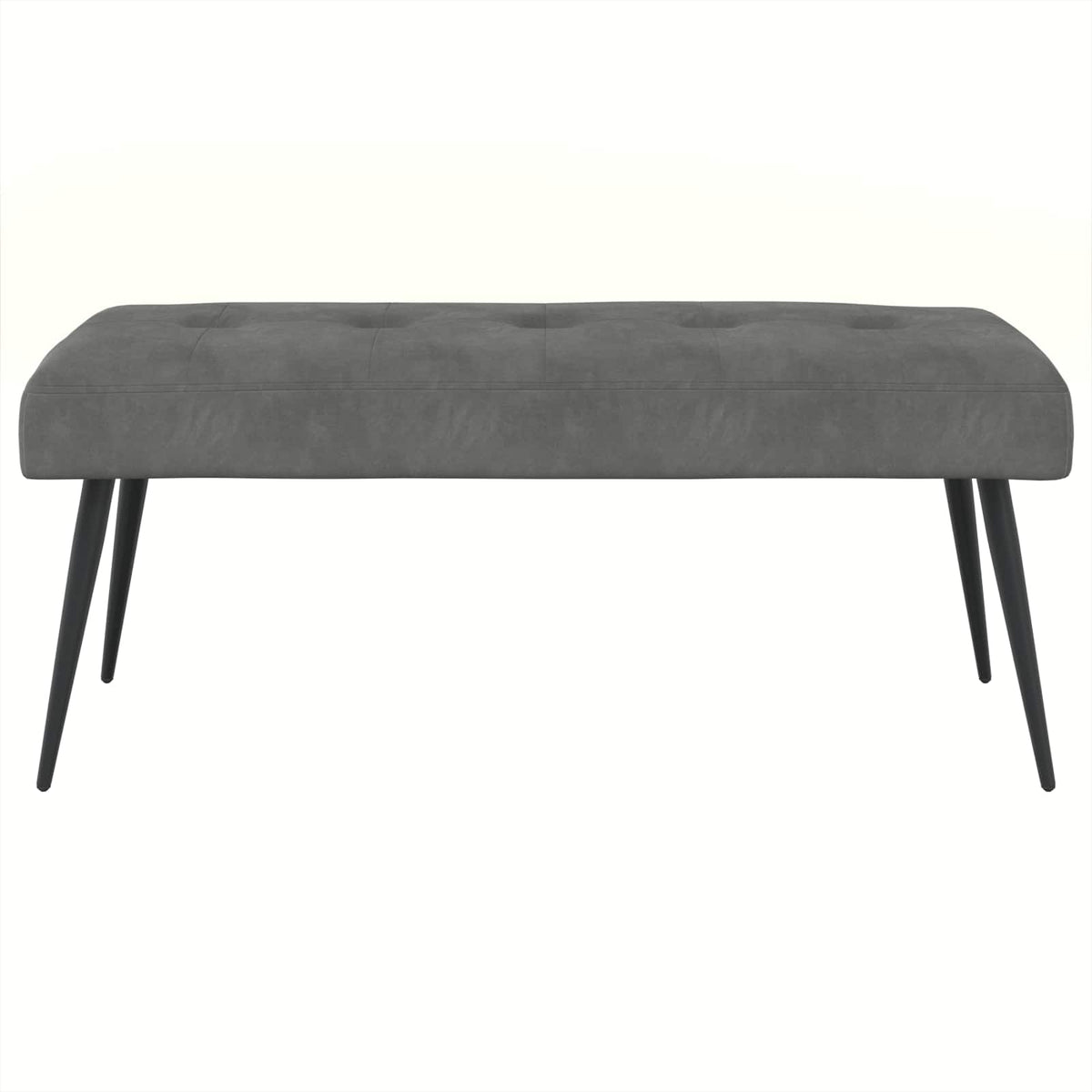 Klupa s gumbastim tkanjem Tamnosiva 110 x 40 x 46 cm Baršun
