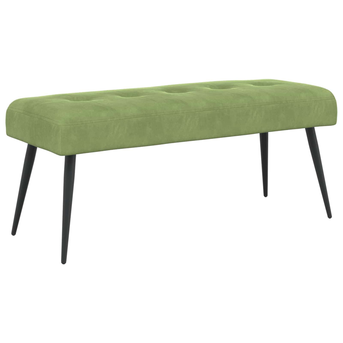 Klupa s gumbastim tkanjem Svijetlo zelena 110 x 40 x 46 cm