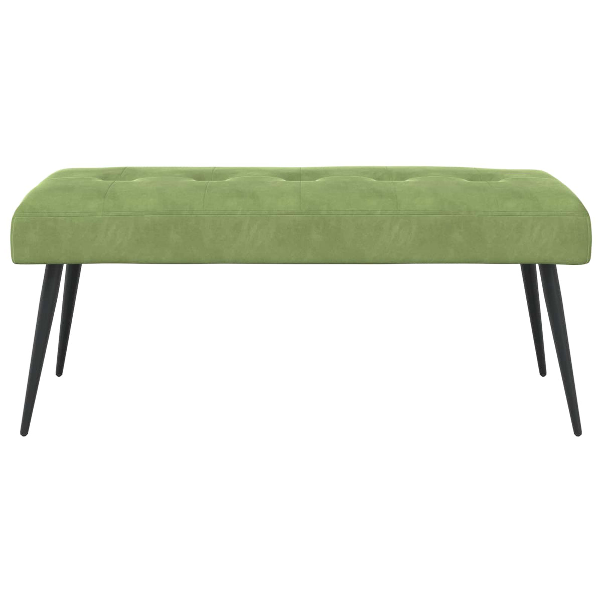 Klupa s gumbastim tkanjem Svijetlo zelena 110 x 40 x 46 cm