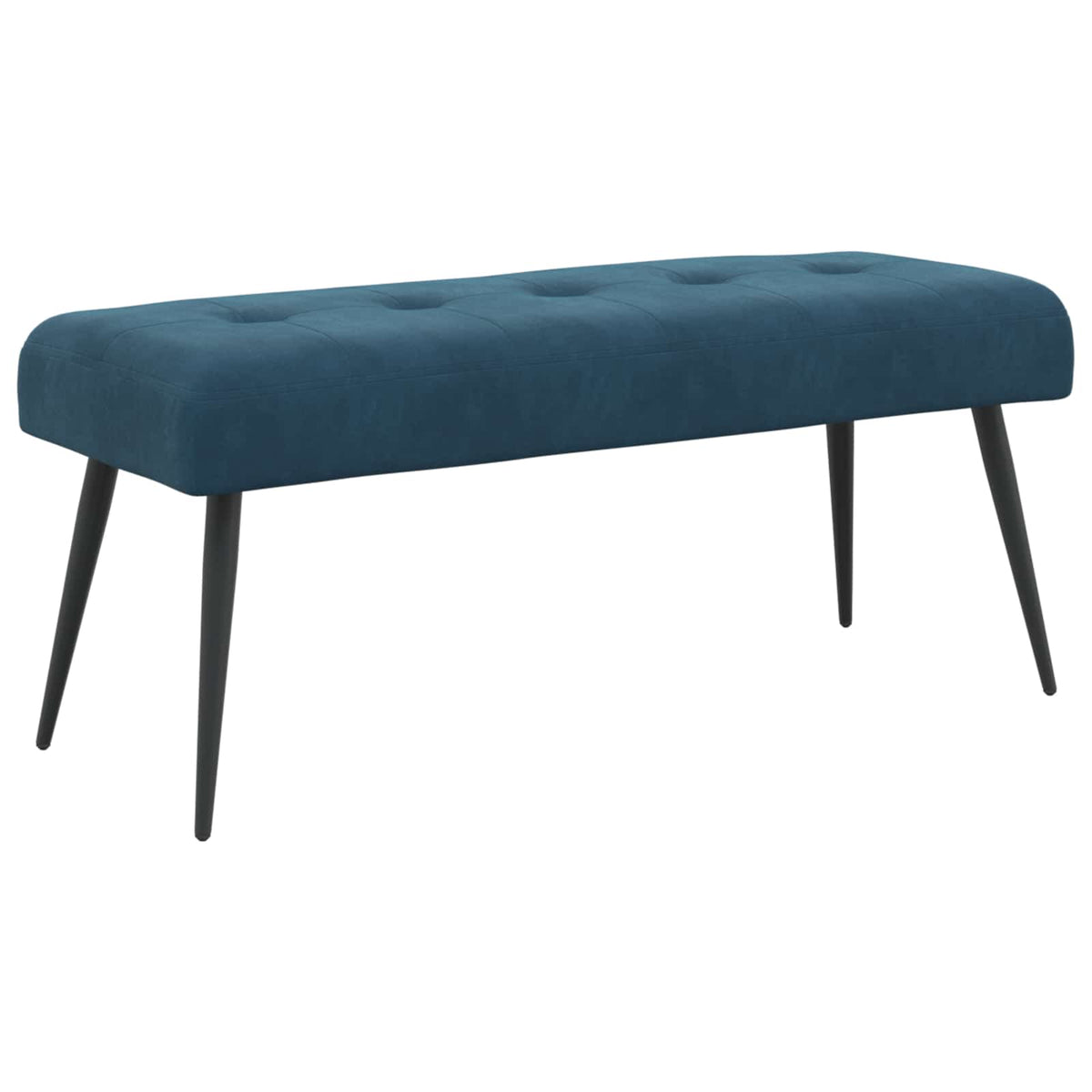 Klupa s gumbastim tkanjem Plava 110 x 40 x 46 cm Baršun