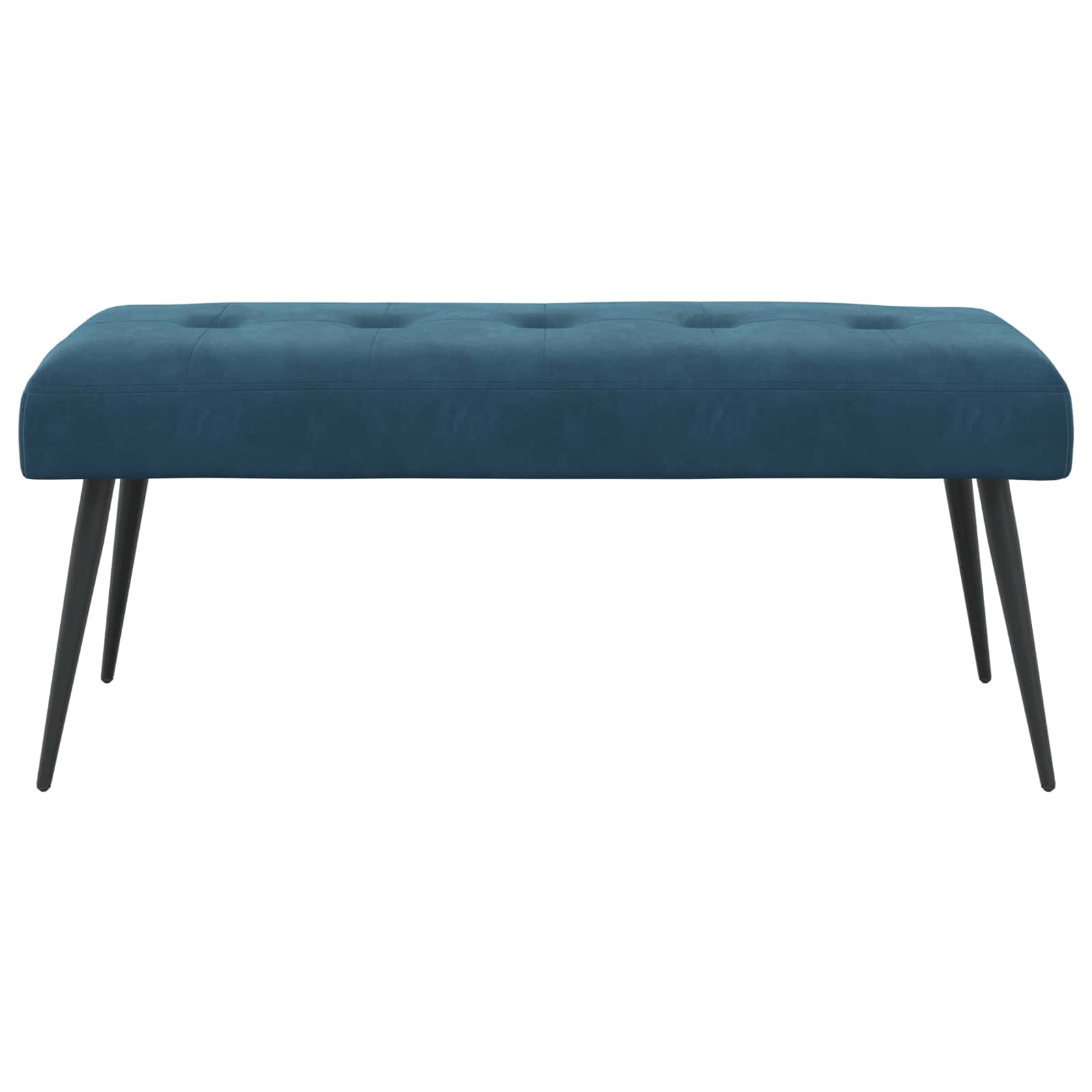 Klupa s gumbastim tkanjem Plava 110 x 40 x 46 cm Baršun