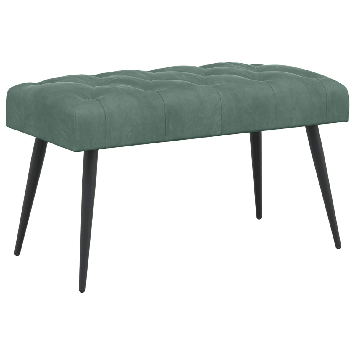 Klupa s gumbastim tkanjem Morska zelena 80 x 40 x 46 cm Baršun