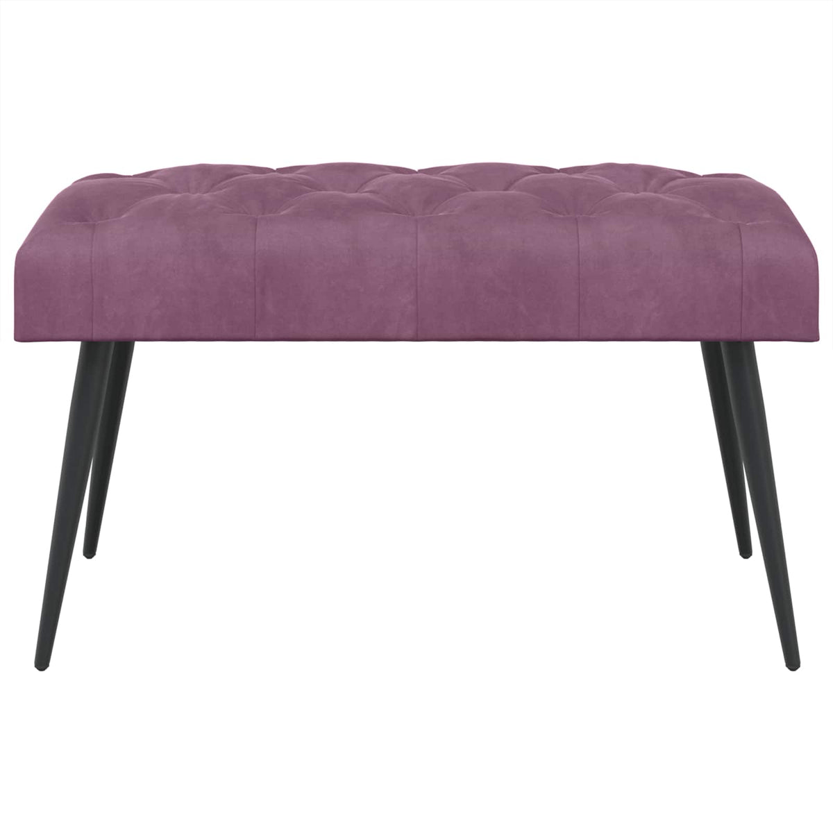 Klupa s gumbastim tkanjem Ljubičasta 80 x 40 x 46 cm Baršun