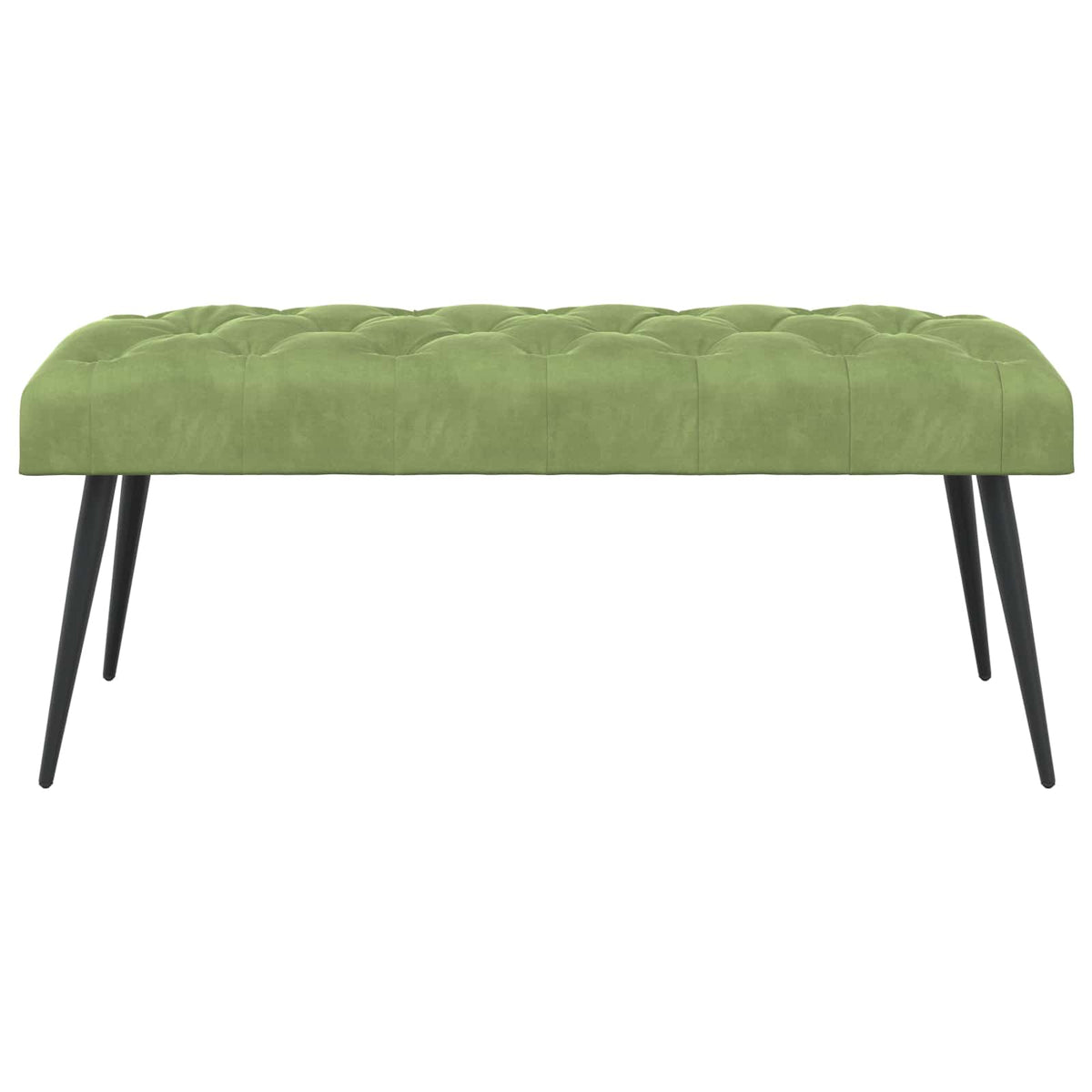 Klupa s gumbastim tkanjem Svijetlo zelena 110 x 40 x 46 cm