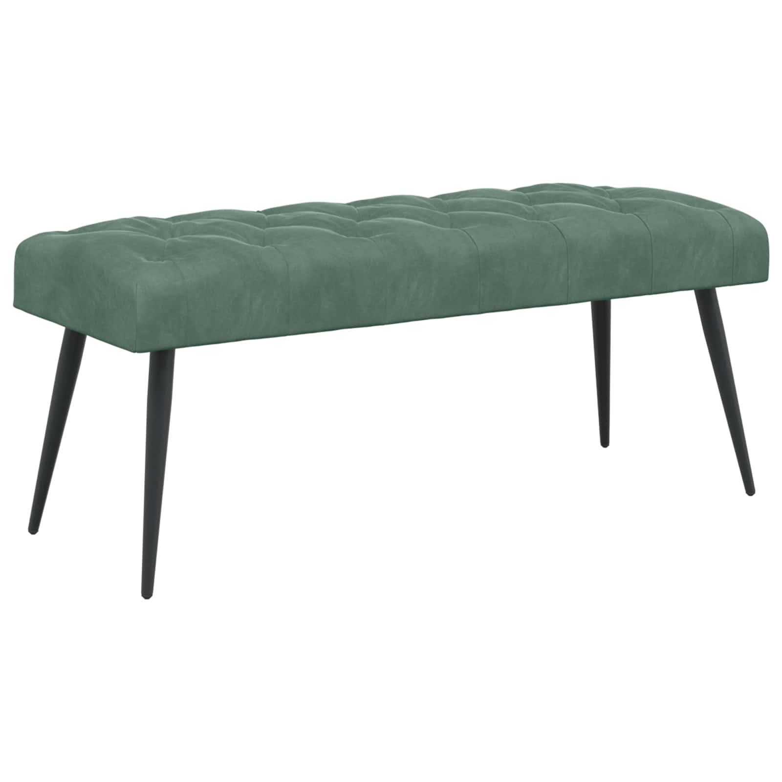 Klupa s gumbastim tkanjem Morska zelena 110 x 40 x 46 cm Baršun