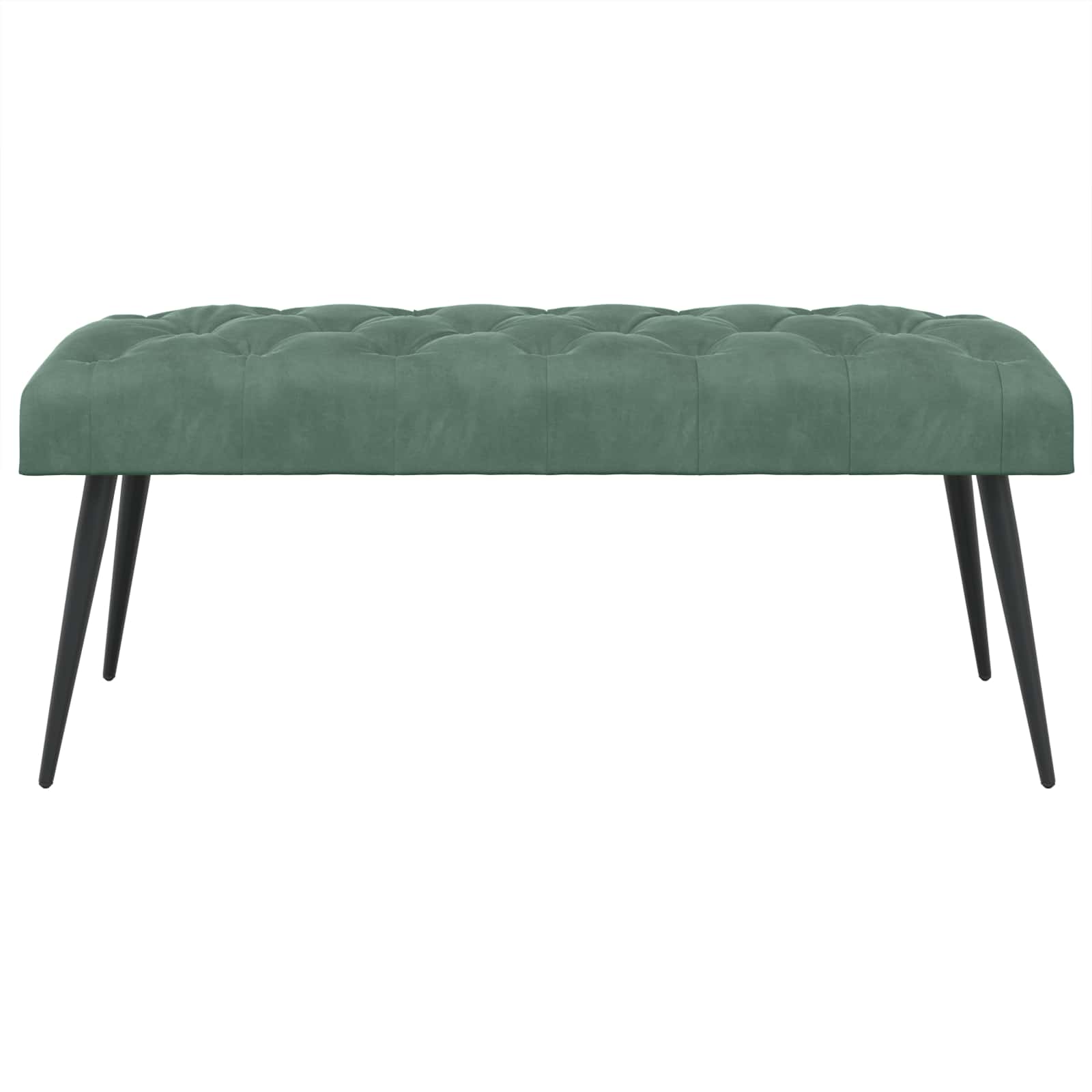 Klupa s gumbastim tkanjem Morska zelena 110 x 40 x 46 cm Baršun