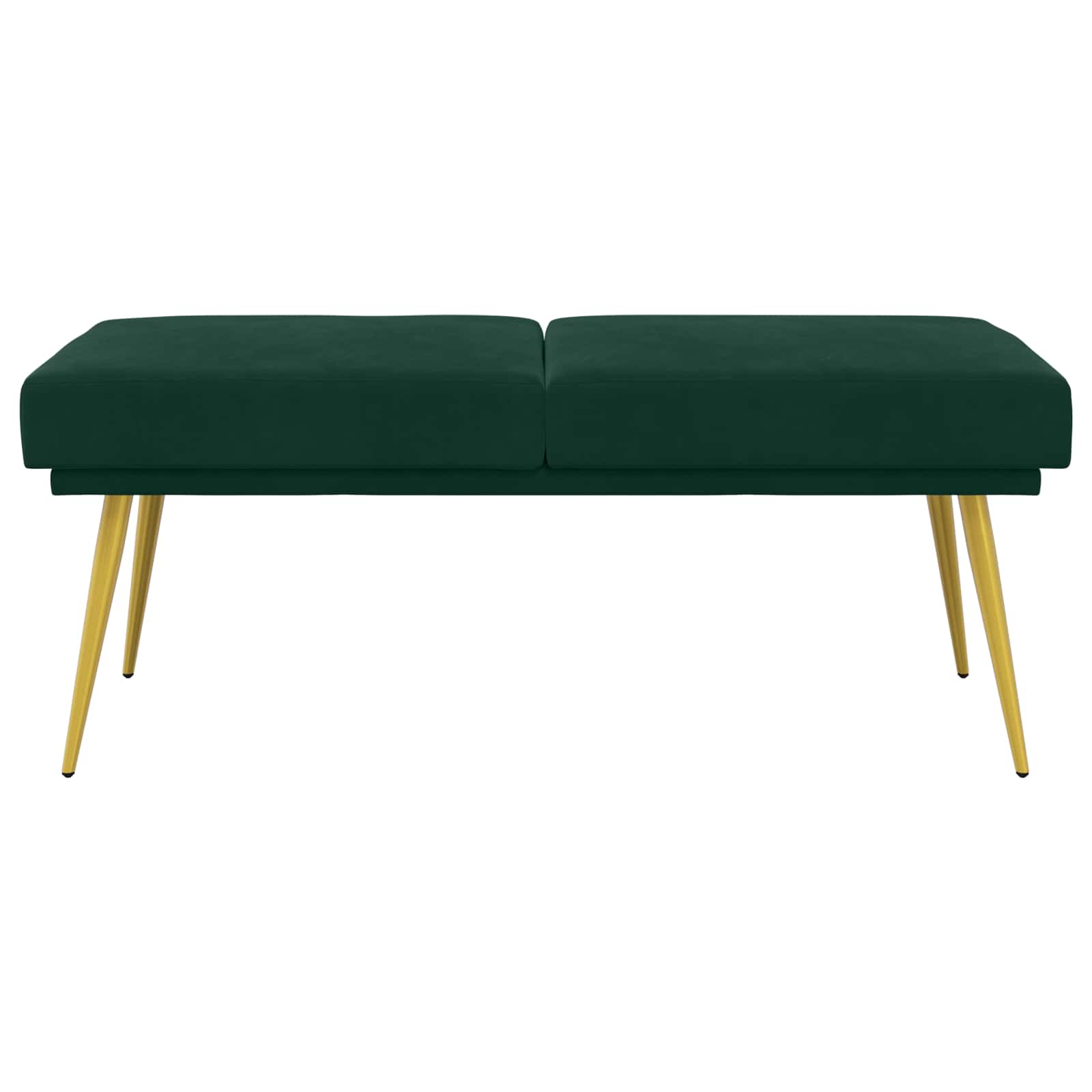 Klupa s dvostrukim slojem Tamnozelena 120 x 45 x 46 cm Baršun