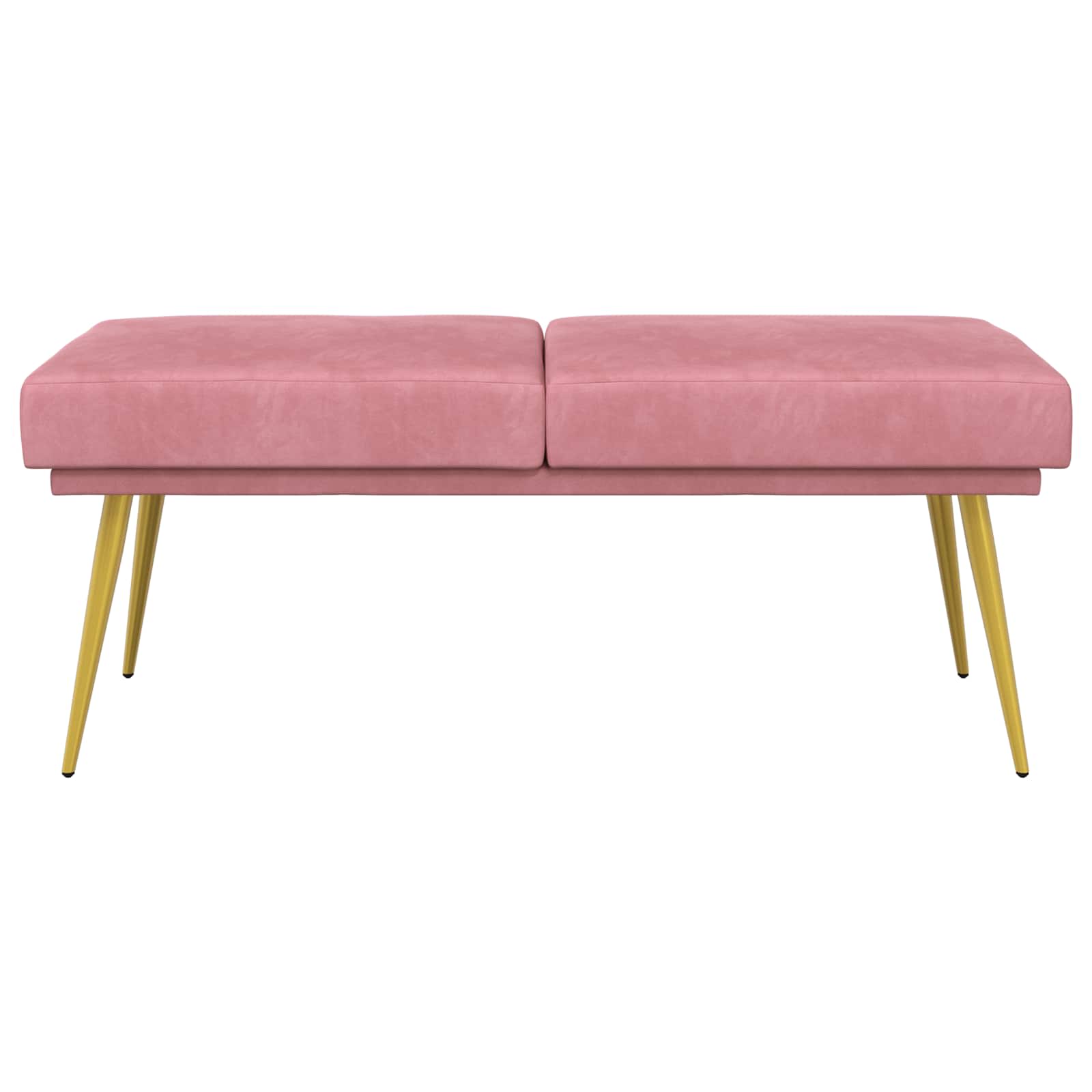 Klupa s dvostrukim slojem Ružičasta 120 x 45 x 46 cm Baršun