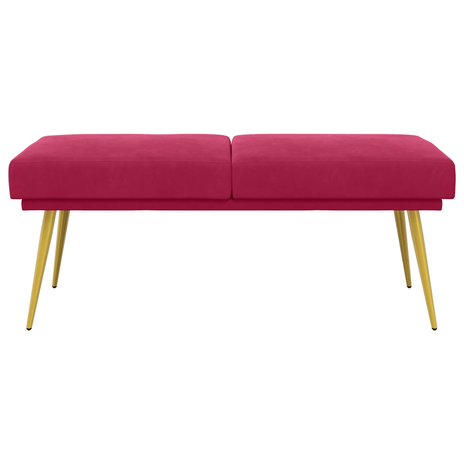 Klupa s dvostrukim slojem Vinska crvena 120 x 45 x 46 cm Baršun