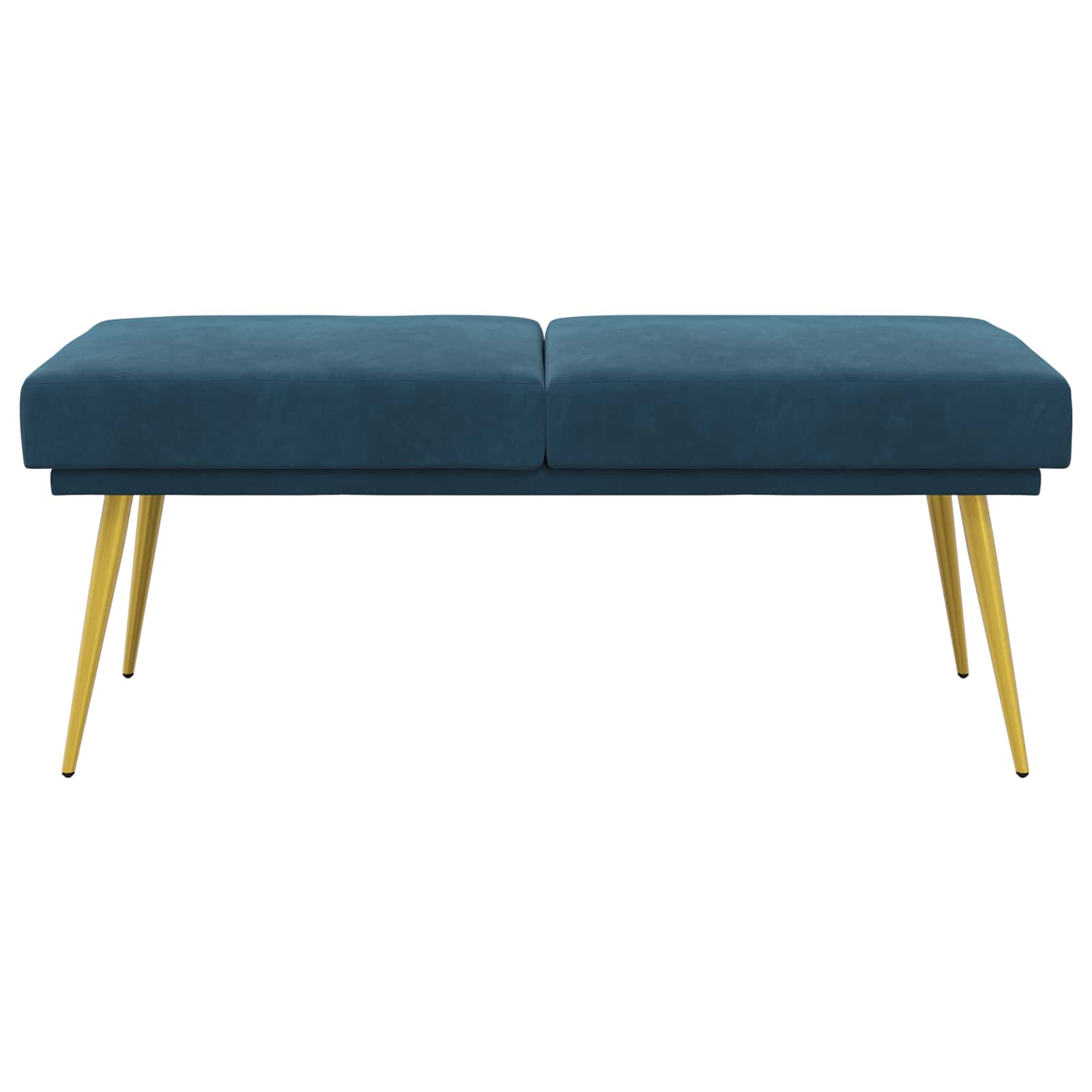 Klupa s dvostrukim slojem Plava 120 x 45 x 46 cm Baršun