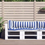 Jastučić za van 3 pcs Plava i bijela 103 x 58 x 10 cm Tkanina