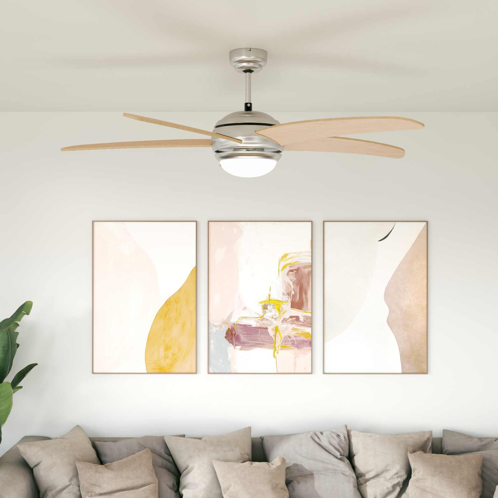 Stropni ventilator s osvjetljenjem Ø 130 cm Sonoma