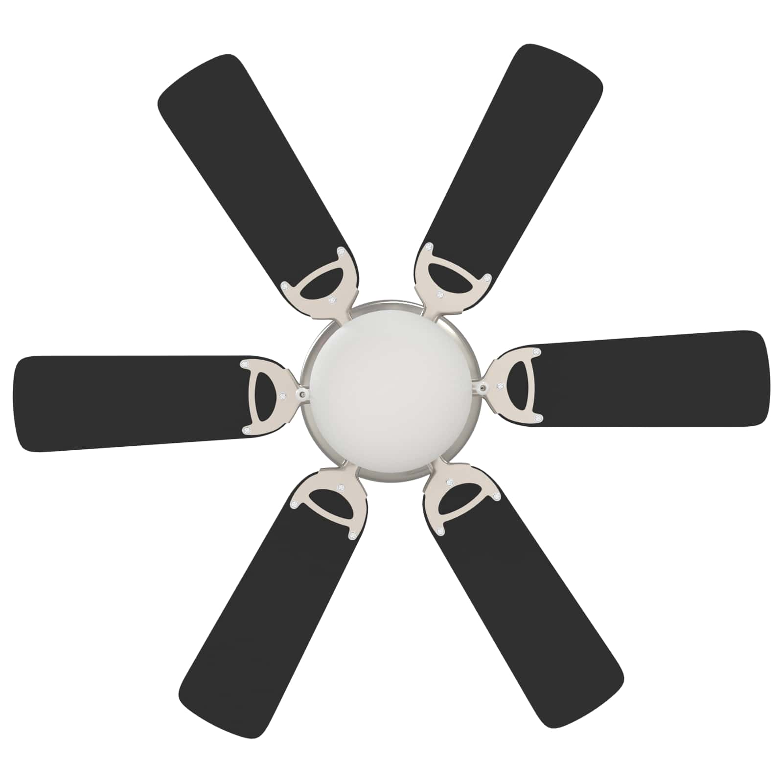 Stropni ventilator s osvjetljenjem Ø 82 cm Crna