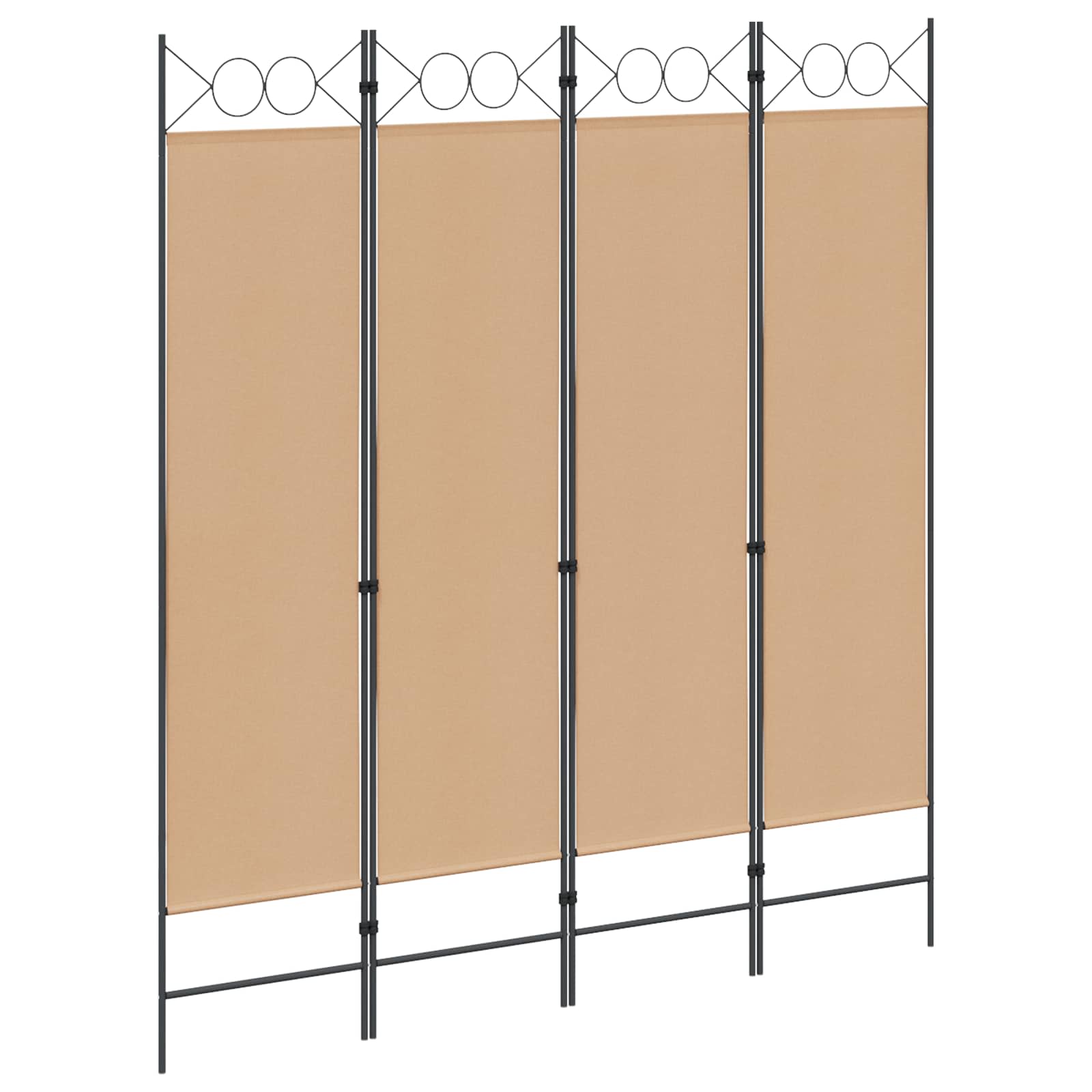 4-panelni pregradni zid Bež 160 x 180 cm Tkanina