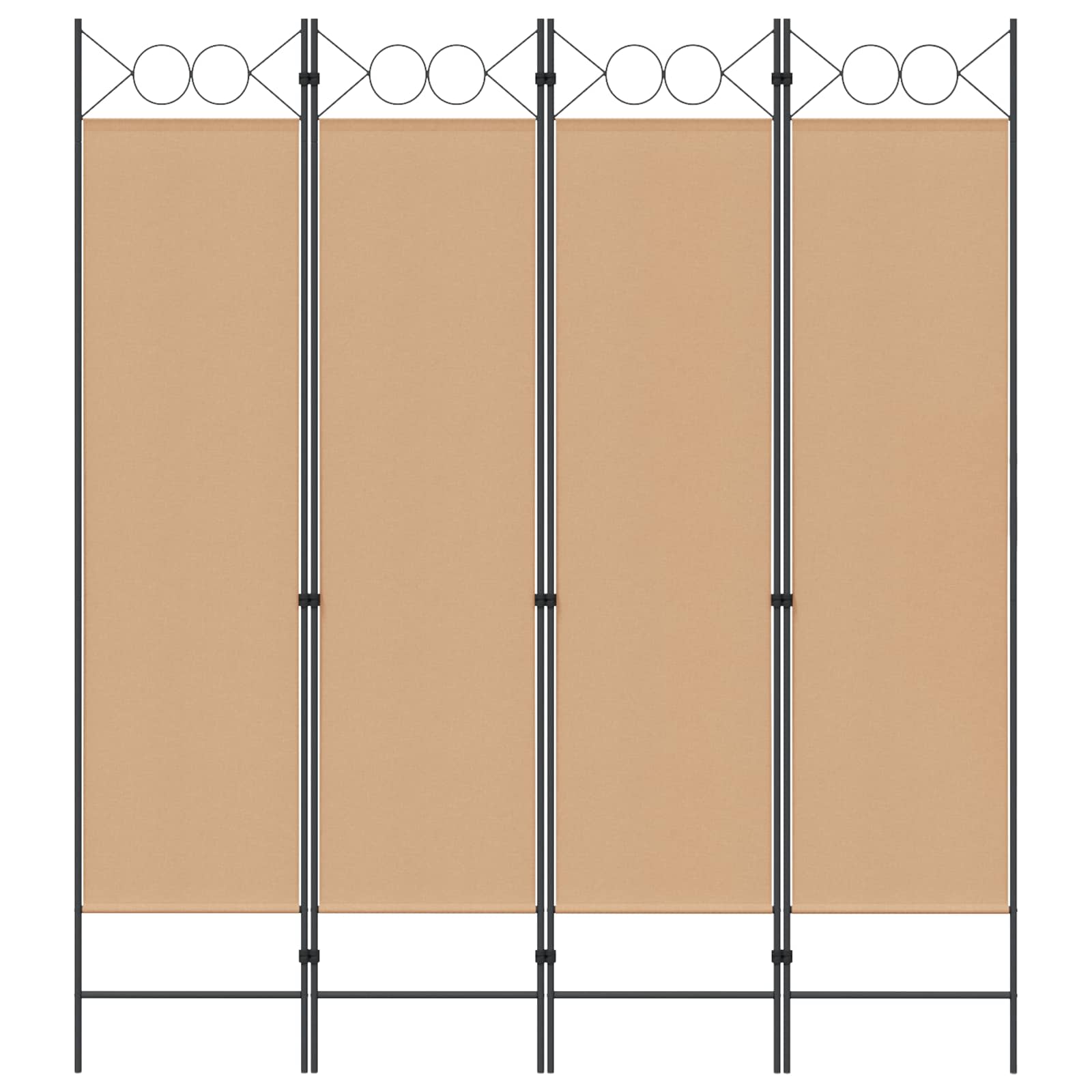 4-panelni pregradni zid Bež 160 x 180 cm Tkanina