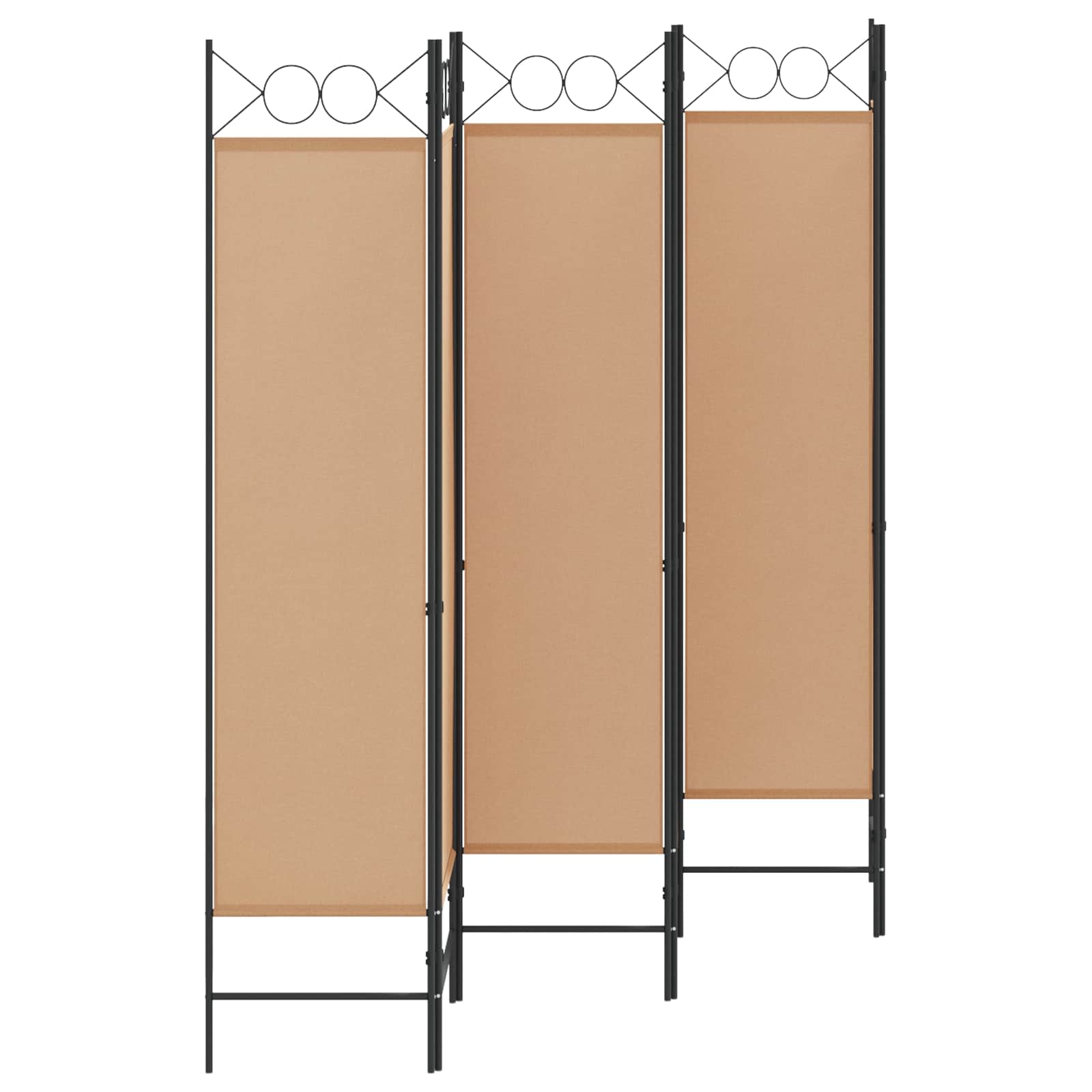 Razdjelnik prostora s 6 panela Bež 240 x 180 cm Tkanina