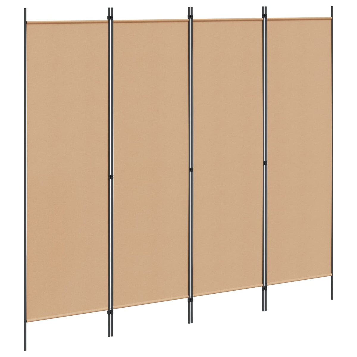 4-panelni pregradni zid Bež 200 x 180 cm Tkanina