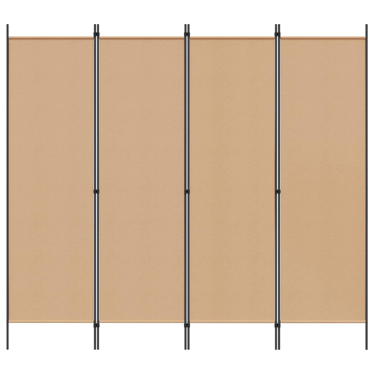 4-panelni pregradni zid Bež 200 x 180 cm Tkanina