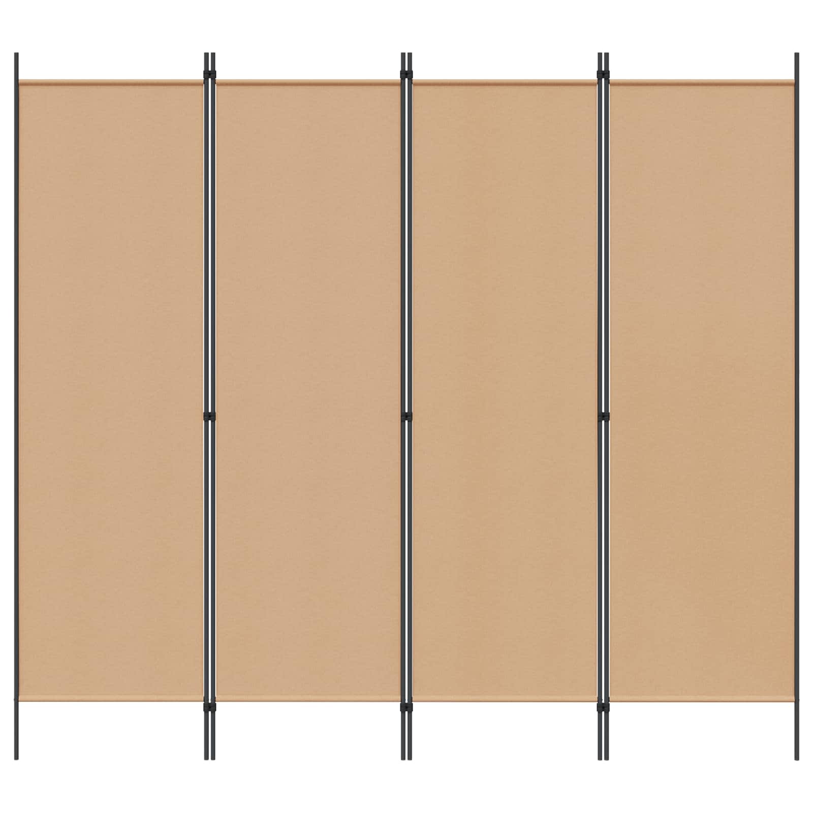 4-panelni pregradni zid Bež 200 x 180 cm Tkanina