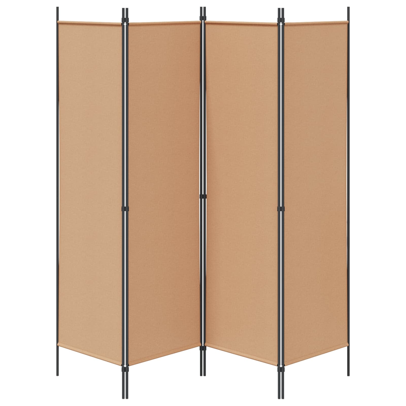 4-panelni pregradni zid Bež 200 x 180 cm Tkanina