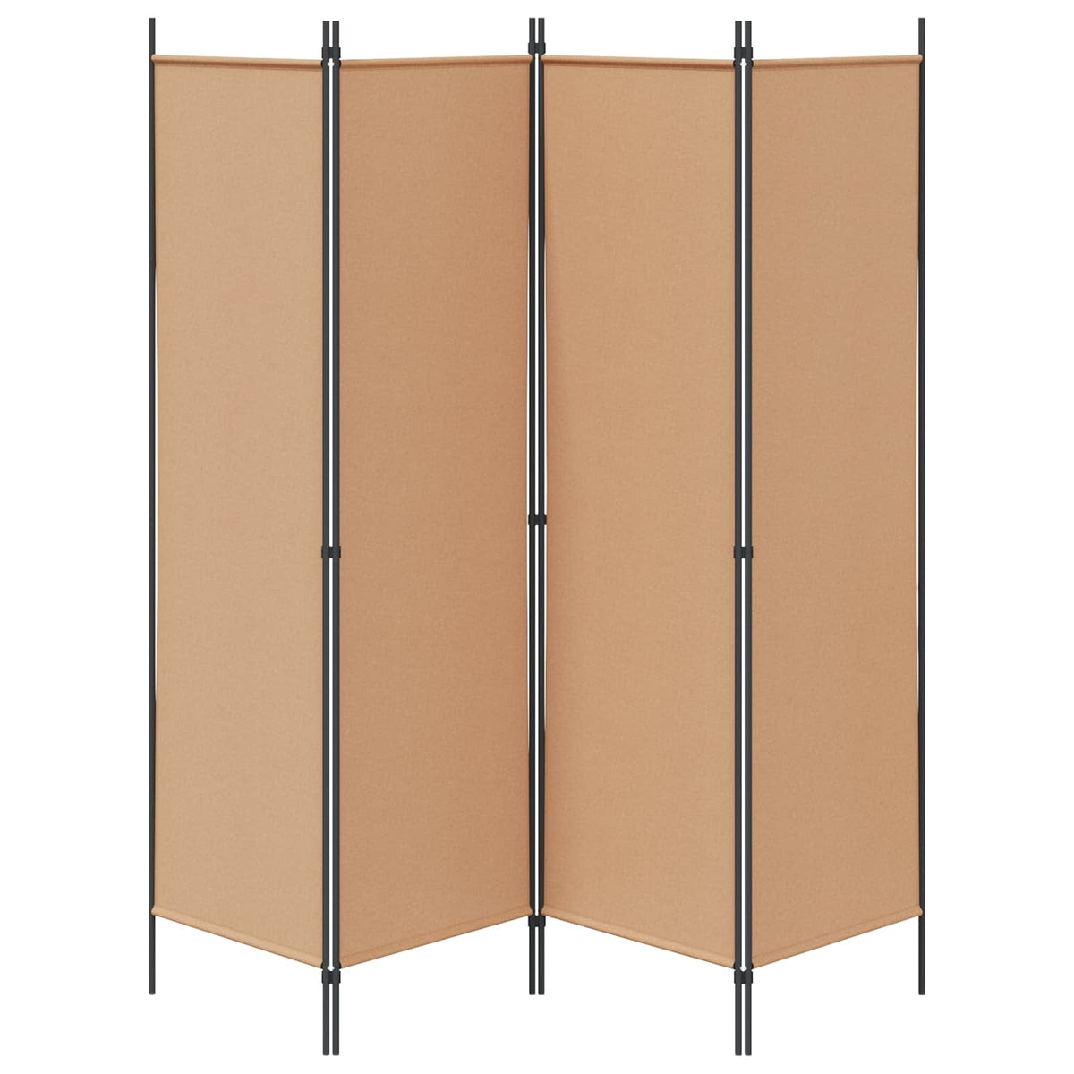 4-panelni pregradni zid Bež 200 x 180 cm Tkanina
