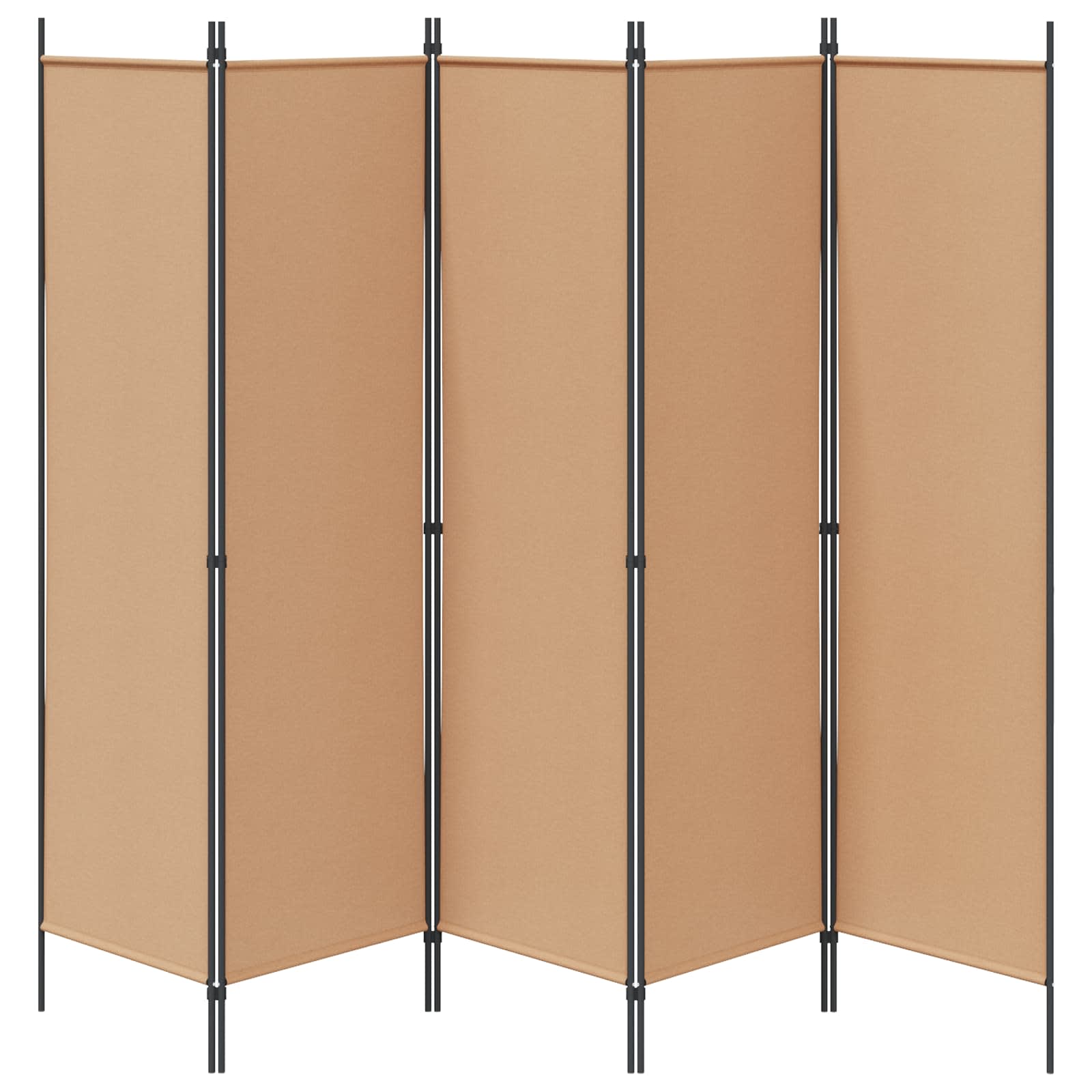 5-Panelni Pregrađivač Bež 250 x 180 cm Tkanina