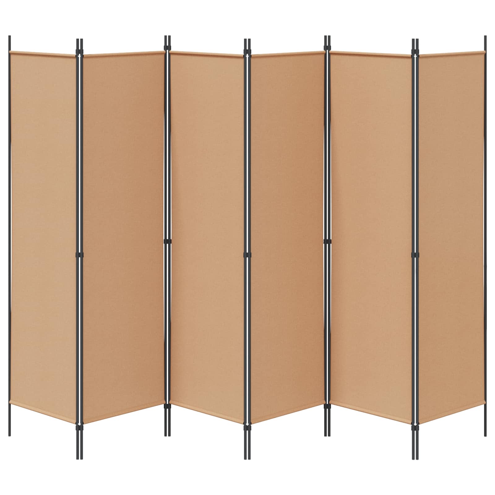 Razdjelnik prostora s 6 panela Bež 300 x 180 cm Tkanina