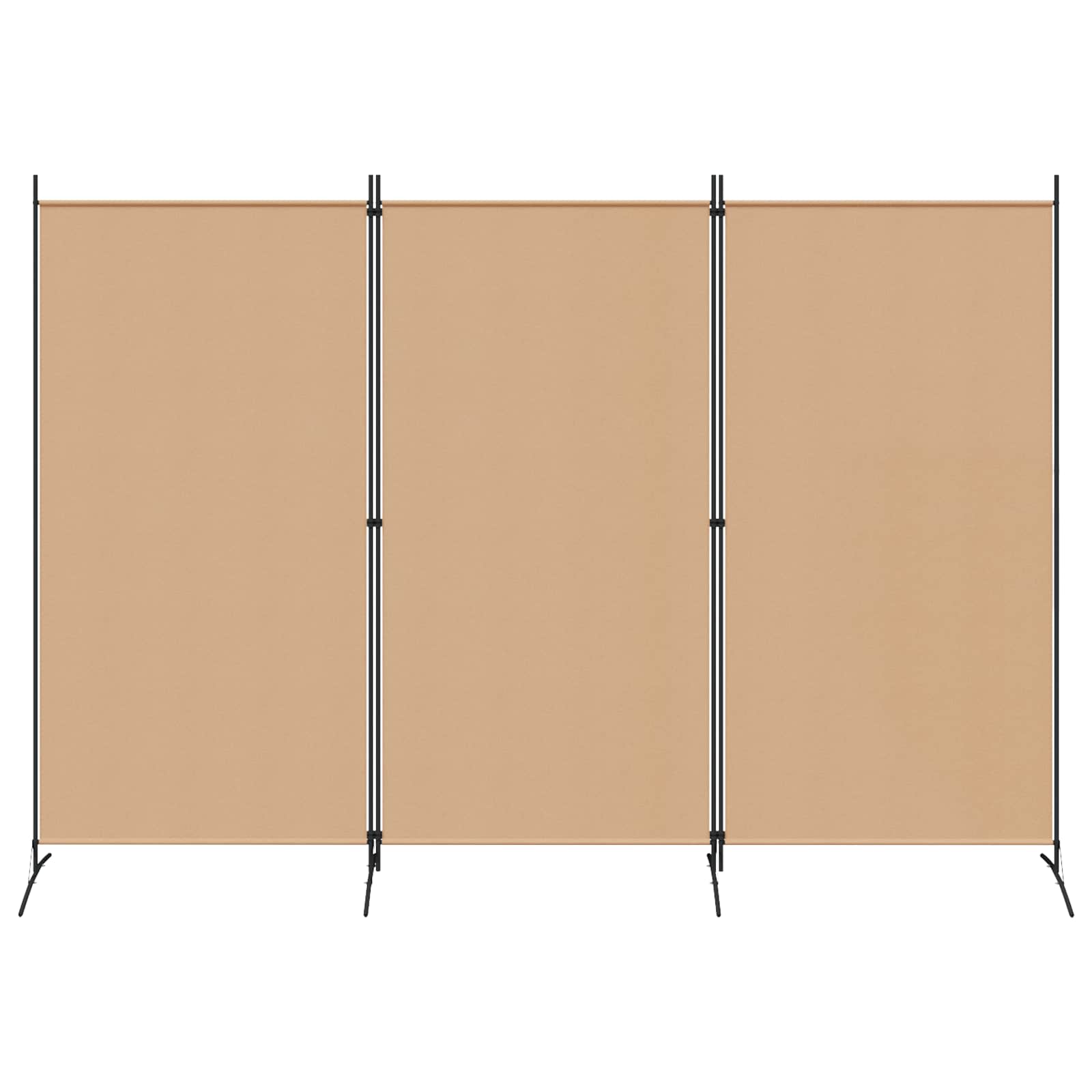 3-panelni pregradni zid Bež 260 x 180 cm Tkanina