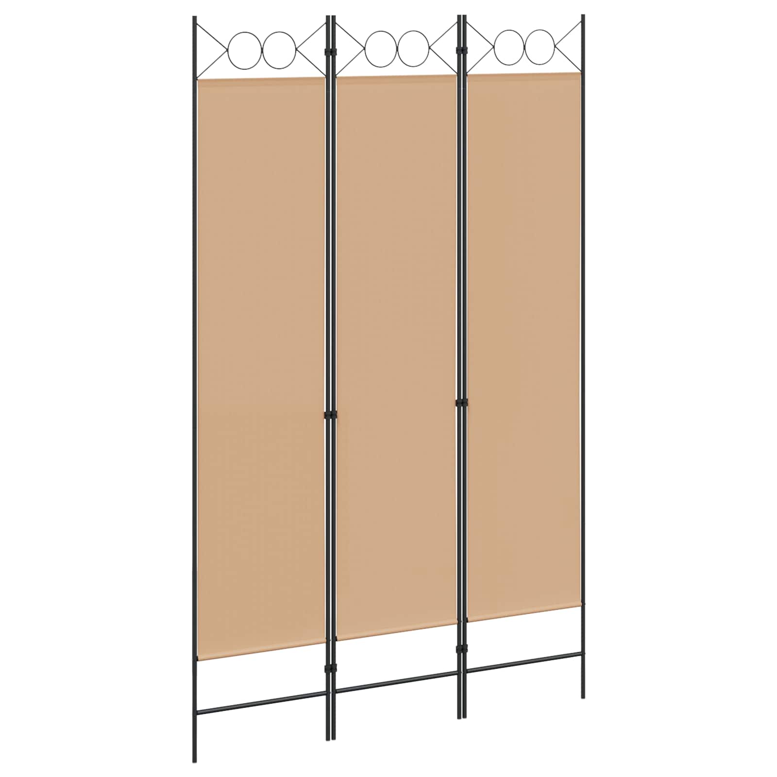 3-panelni pregradni zid Bež 120 x 200 cm Tkanina