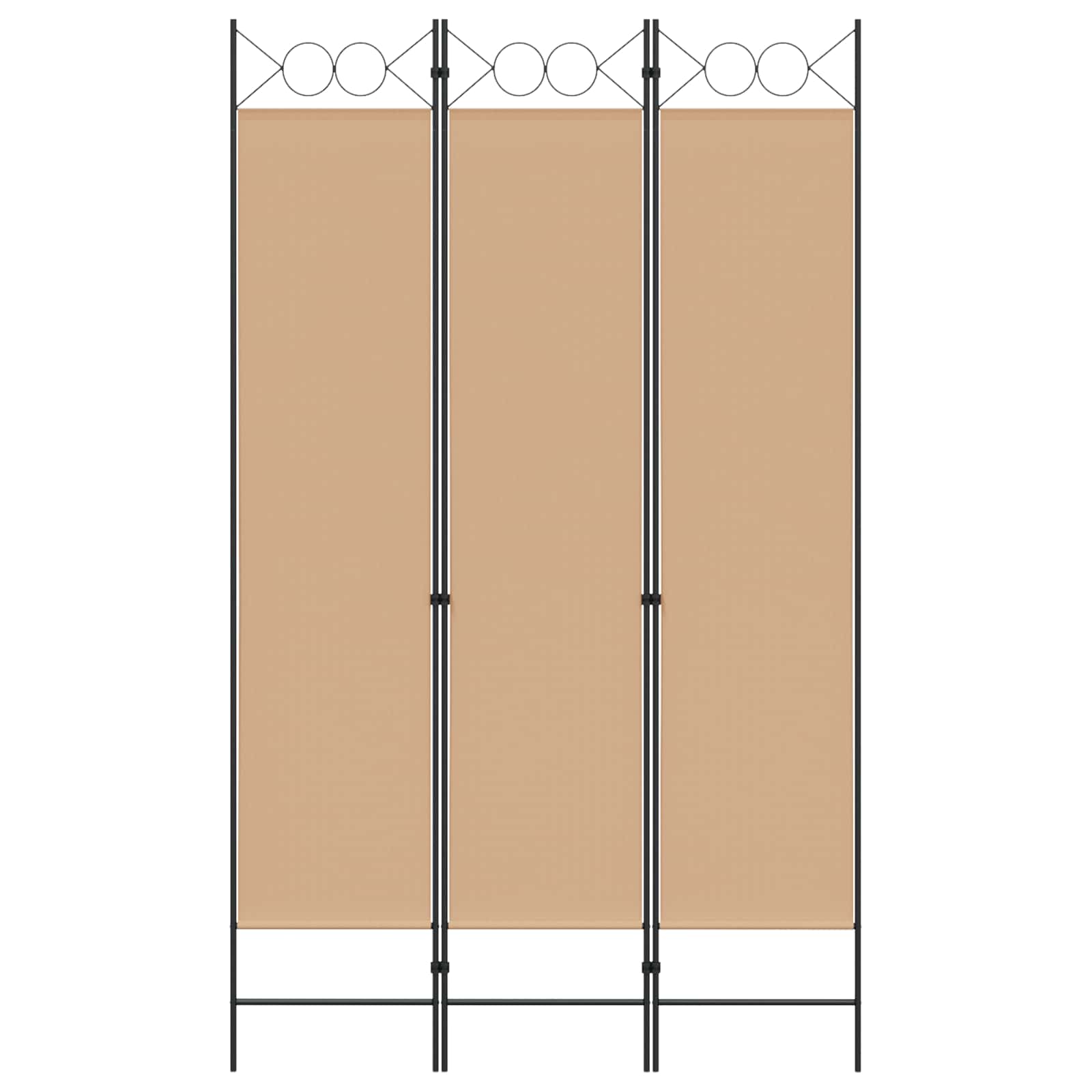 3-panelni pregradni zid Bež 120 x 200 cm Tkanina