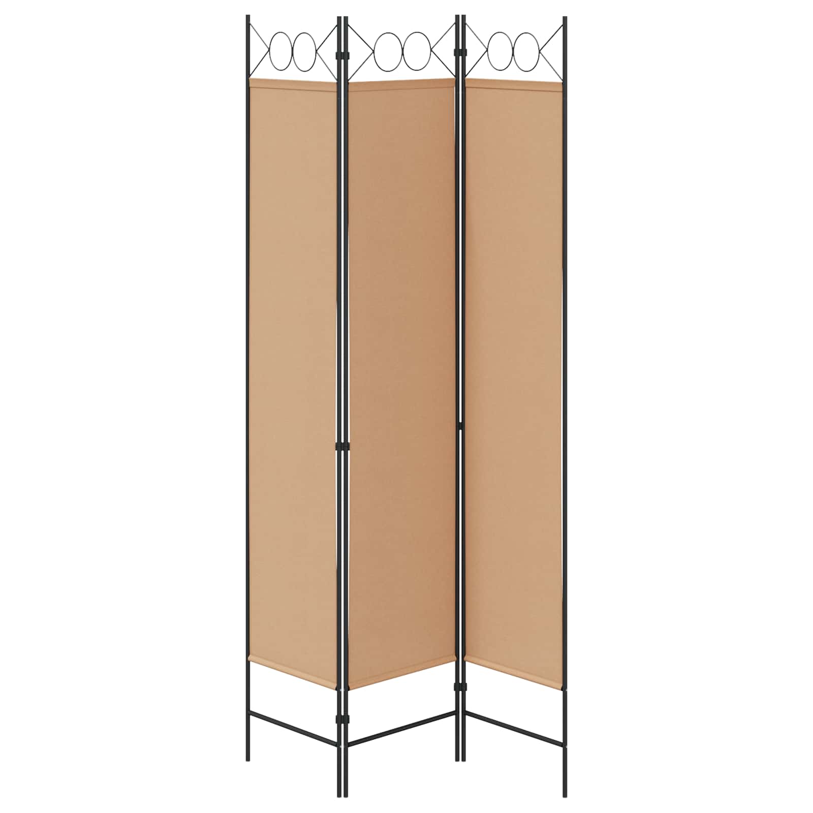3-panelni pregradni zid Bež 120 x 200 cm Tkanina