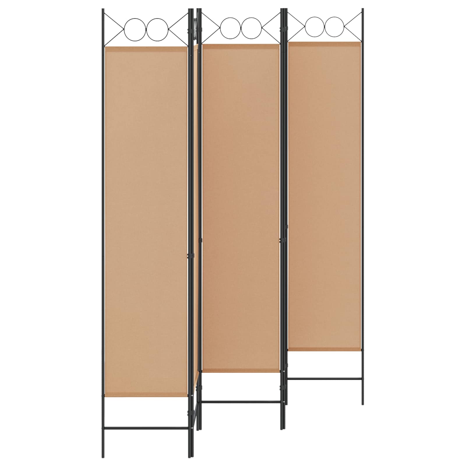 5-Panelni Pregrađivač Bež 200 x 200 cm Tkanina