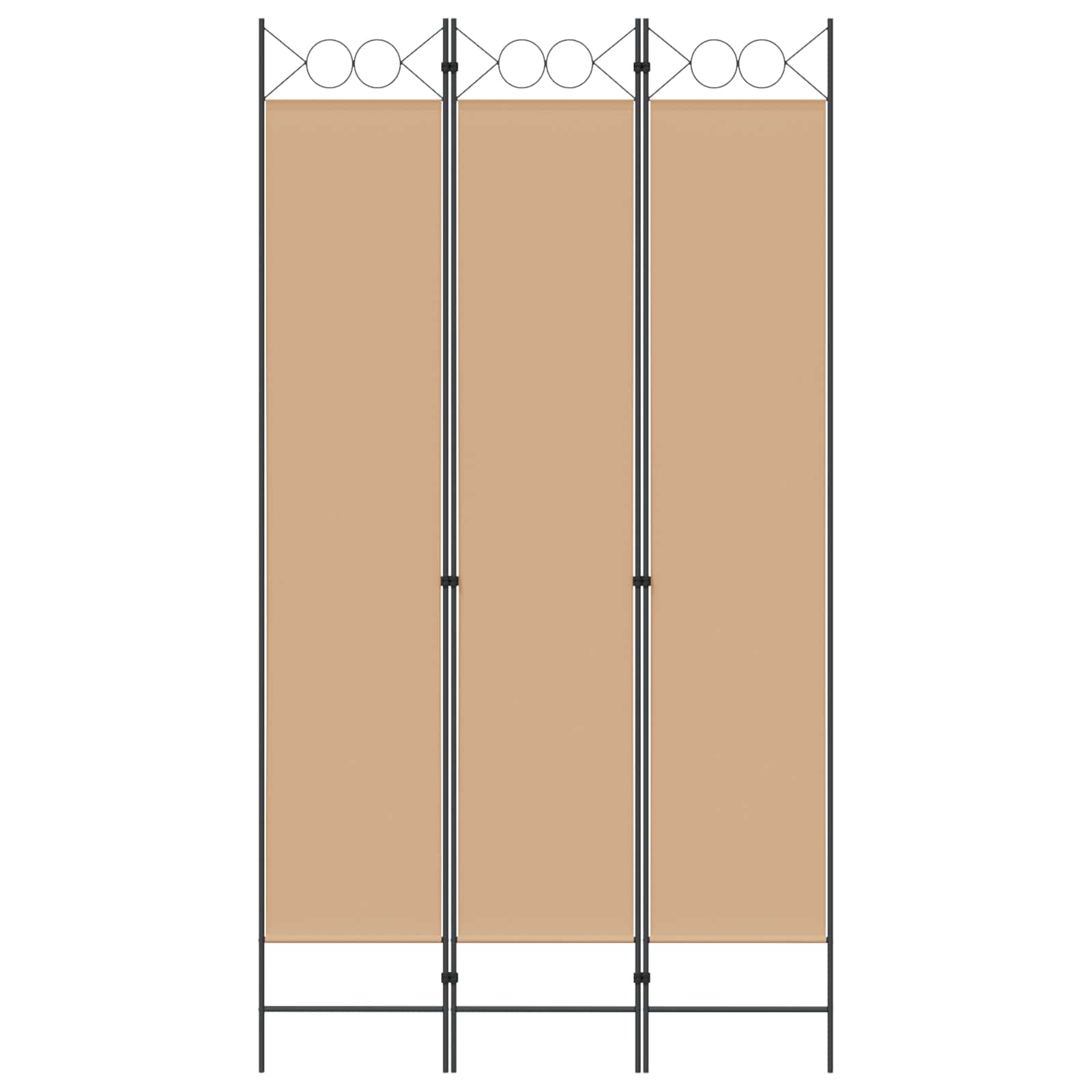 3-panelni pregradni zid Bež 120 x 220 cm Tkanina
