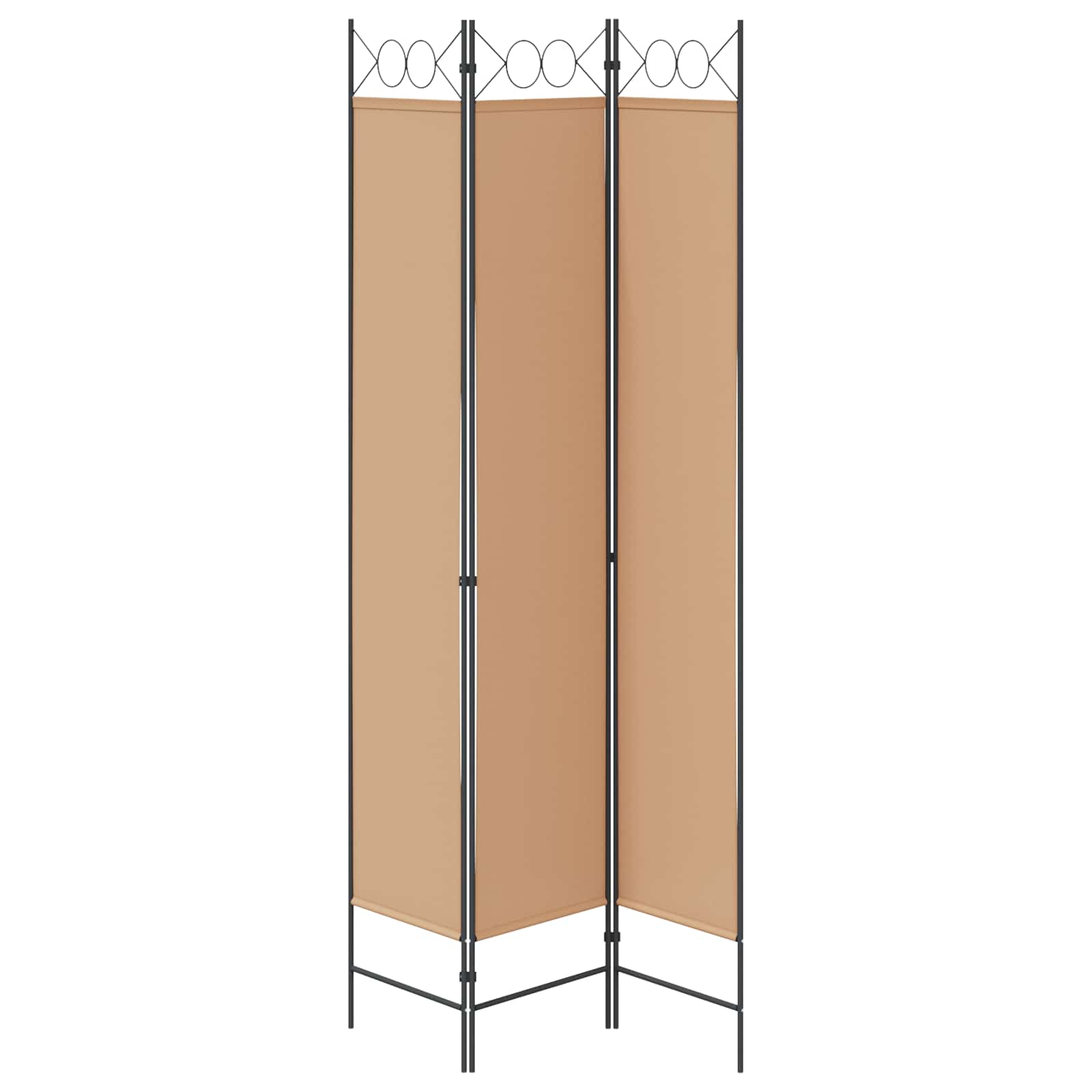 3-panelni pregradni zid Bež 120 x 220 cm Tkanina