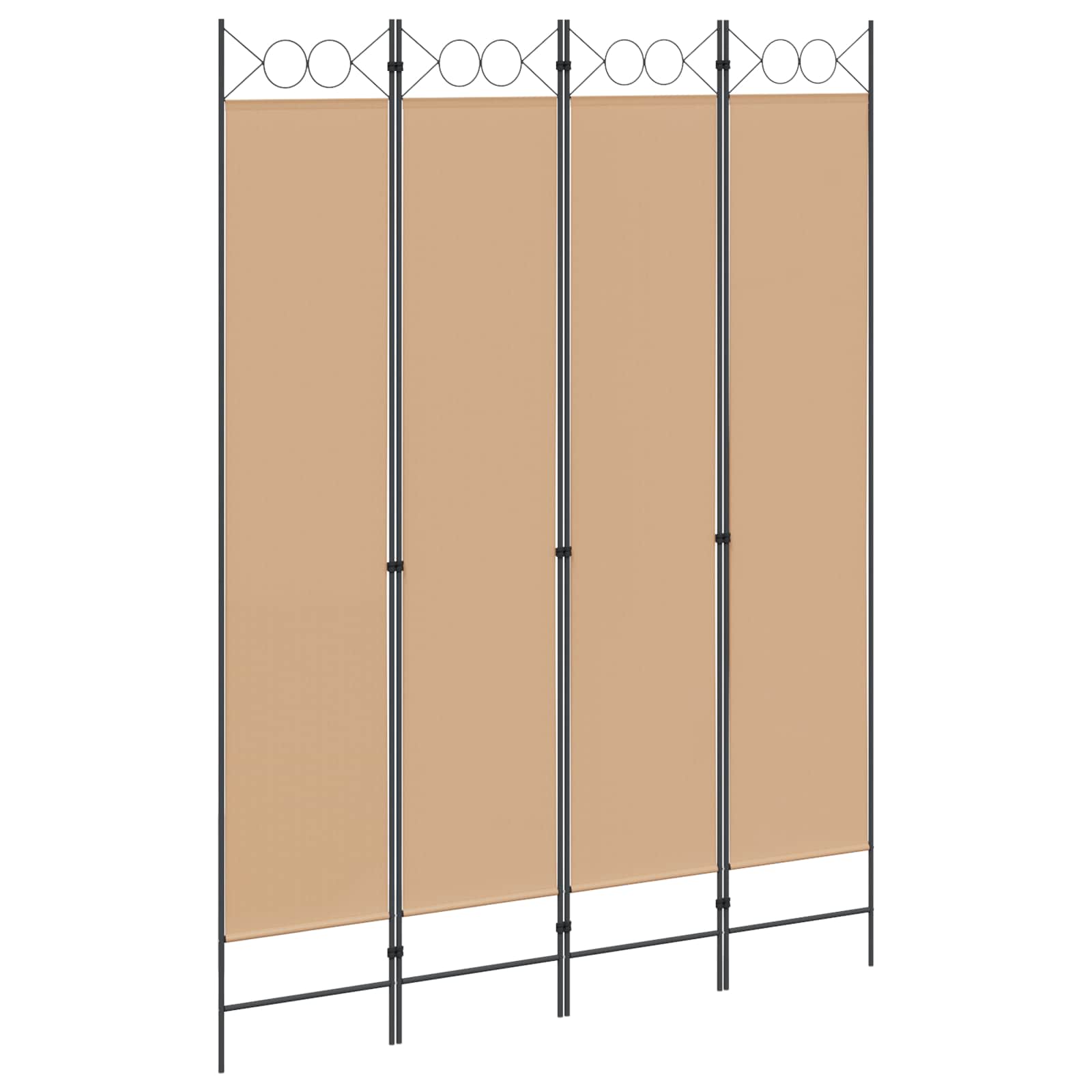 4-panelni pregradni zid Bež 160 x 220 cm Tkanina