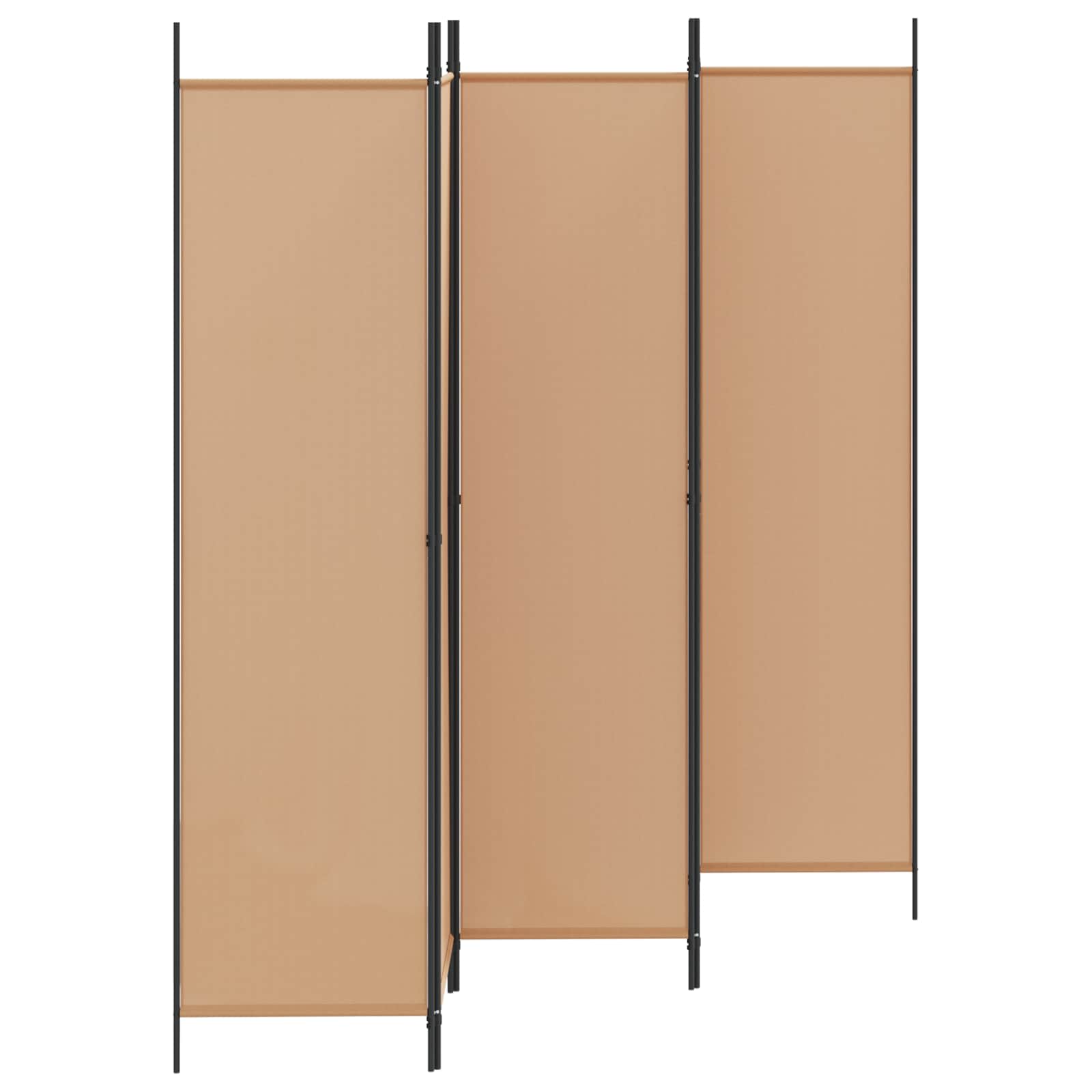 5-Panelni Pregrađivač Bež 250 x 200 cm Tkanina